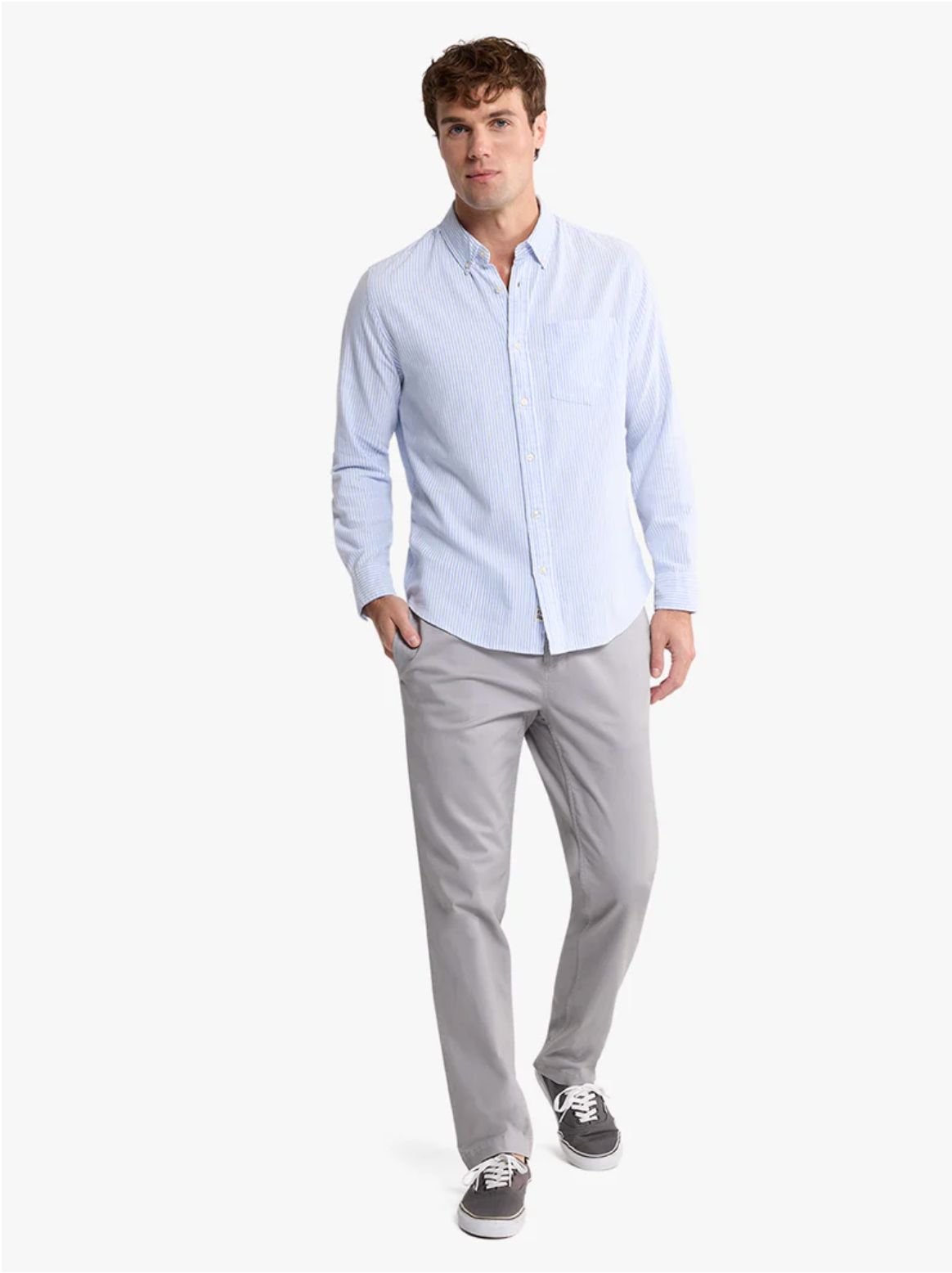 Salty Oxford Shirt - Light Blue Stripe
