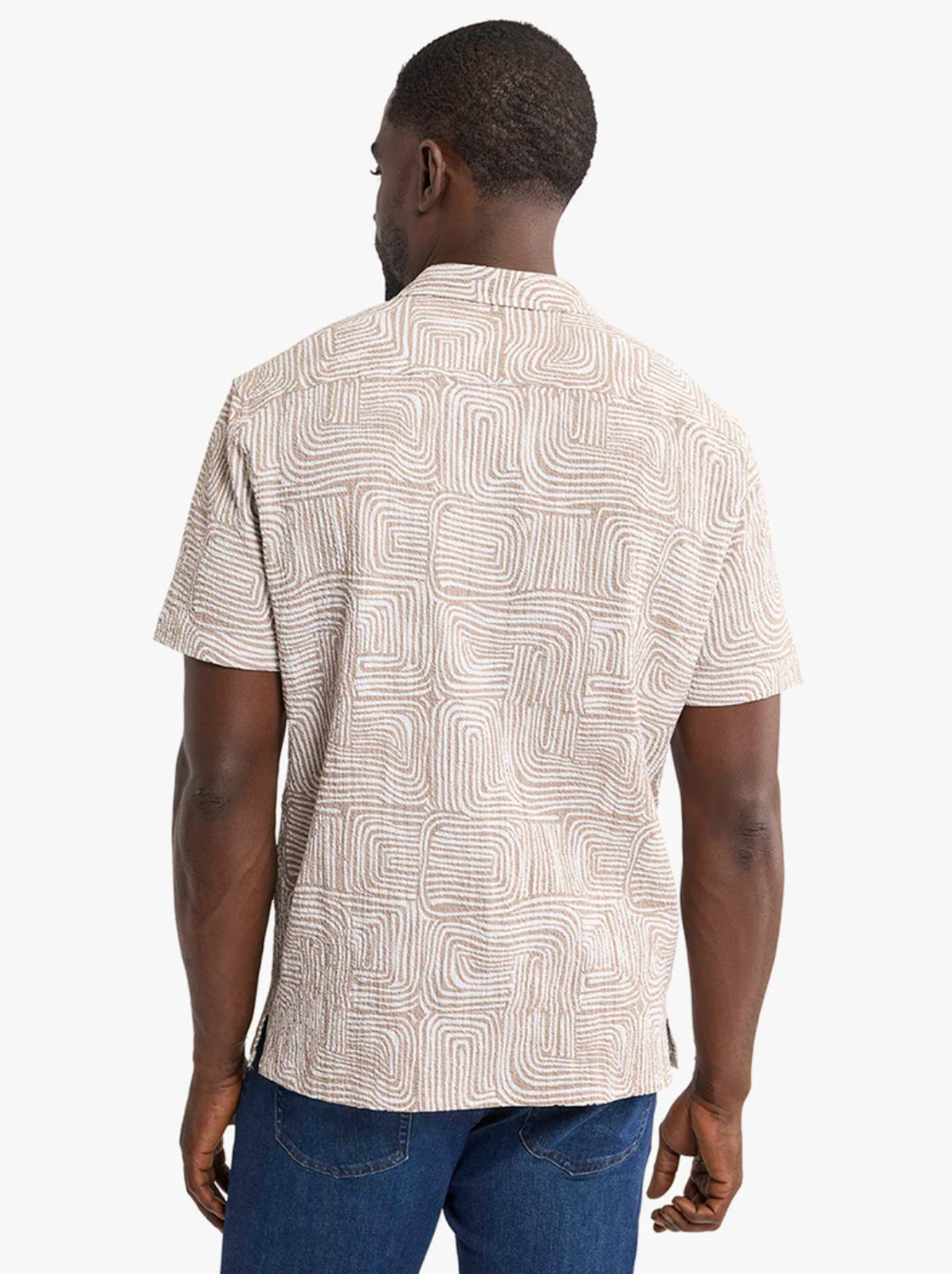 Castaway Textured Camp Shirt - Wavy Sands
