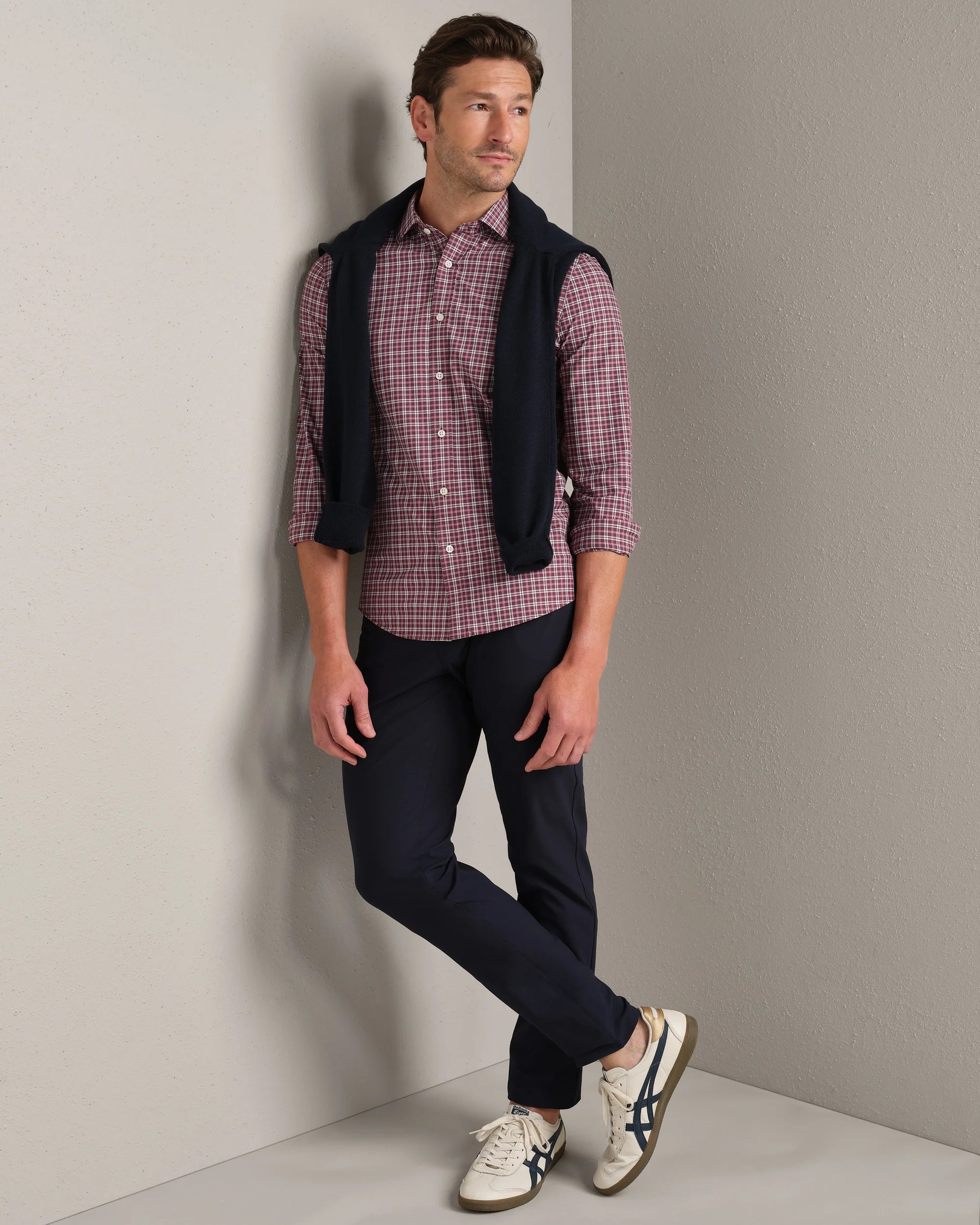 State of Mind Shirt - Slim - Bordeaux Red Plaid