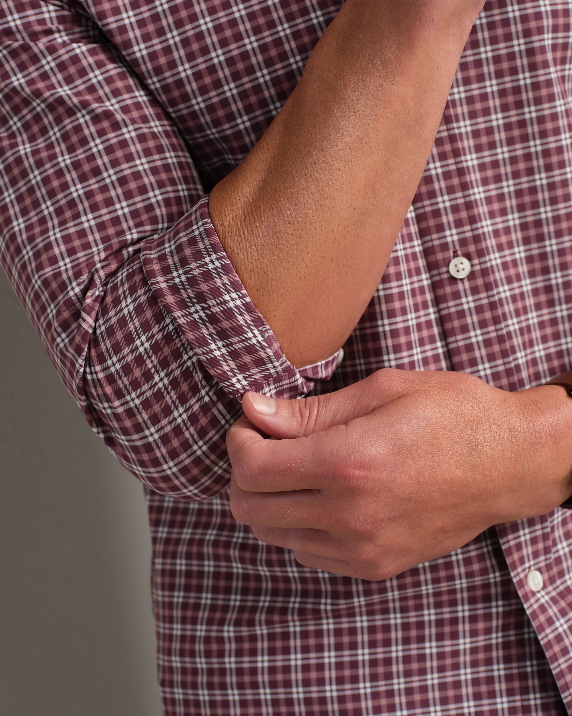 State of Mind Shirt - Slim - Bordeaux Red Plaid
