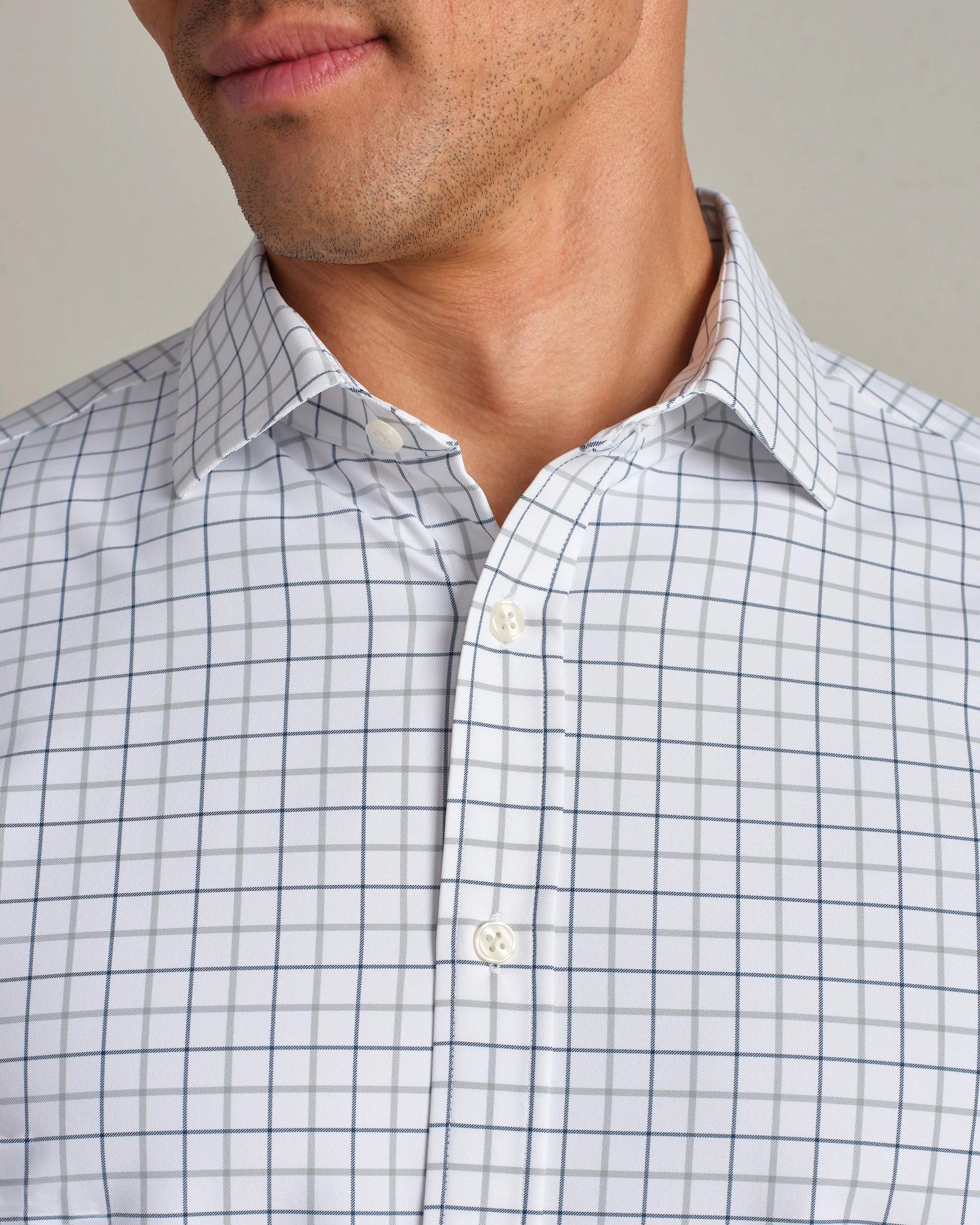 State of Mind Shirt - Slim - Pacific Green/Mini Windowpane