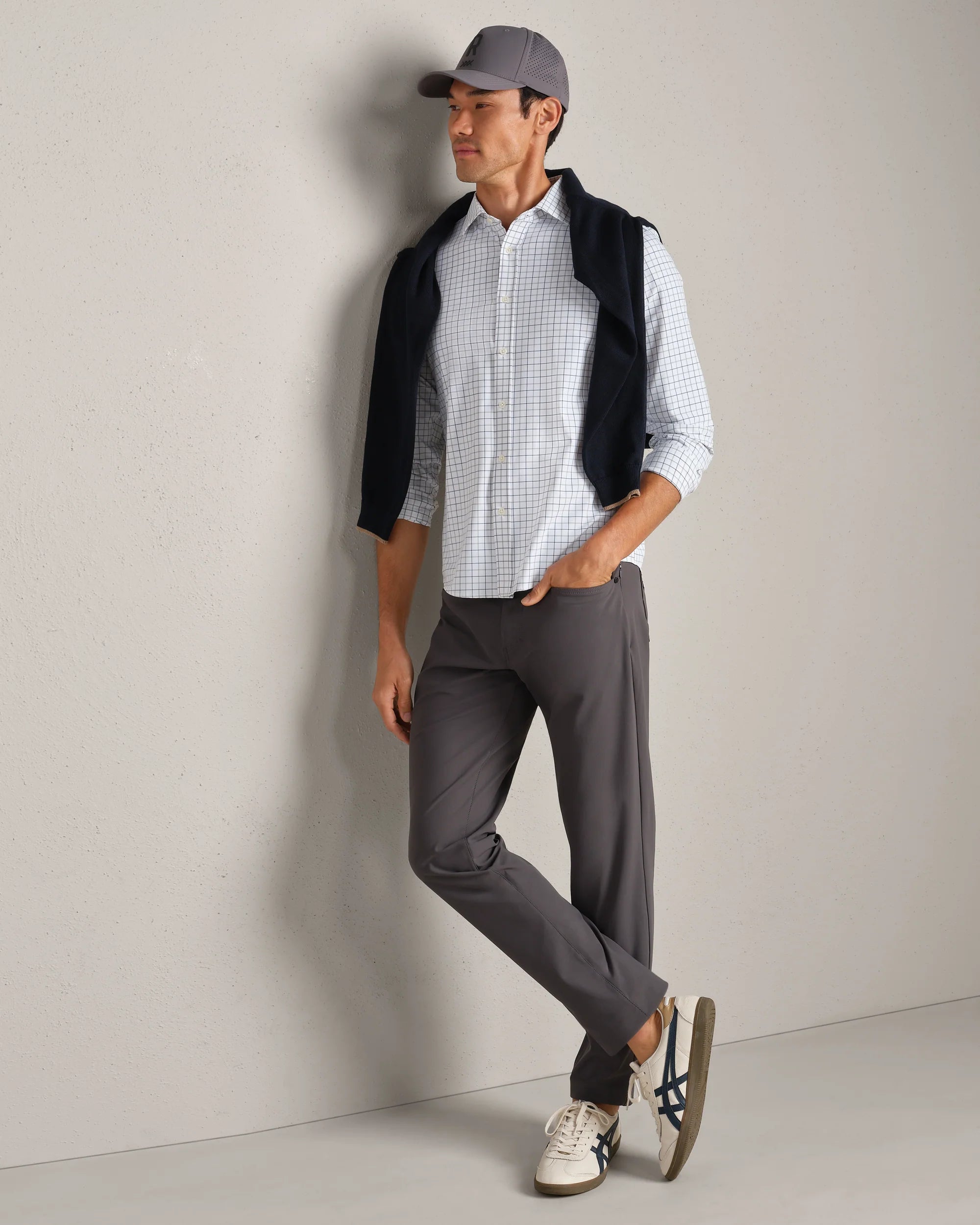 State of Mind Shirt - Slim - Pacific Green/Mini Windowpane