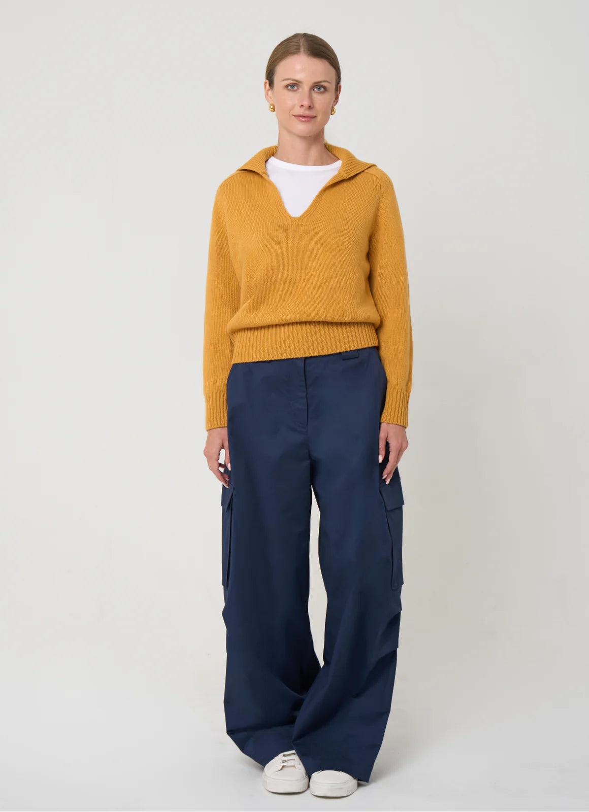 Sylvia Pullover in Cotton - Mustard