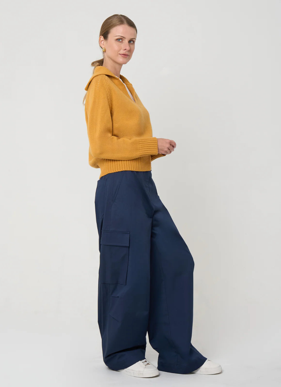 Sylvia Pullover in Cotton - Mustard