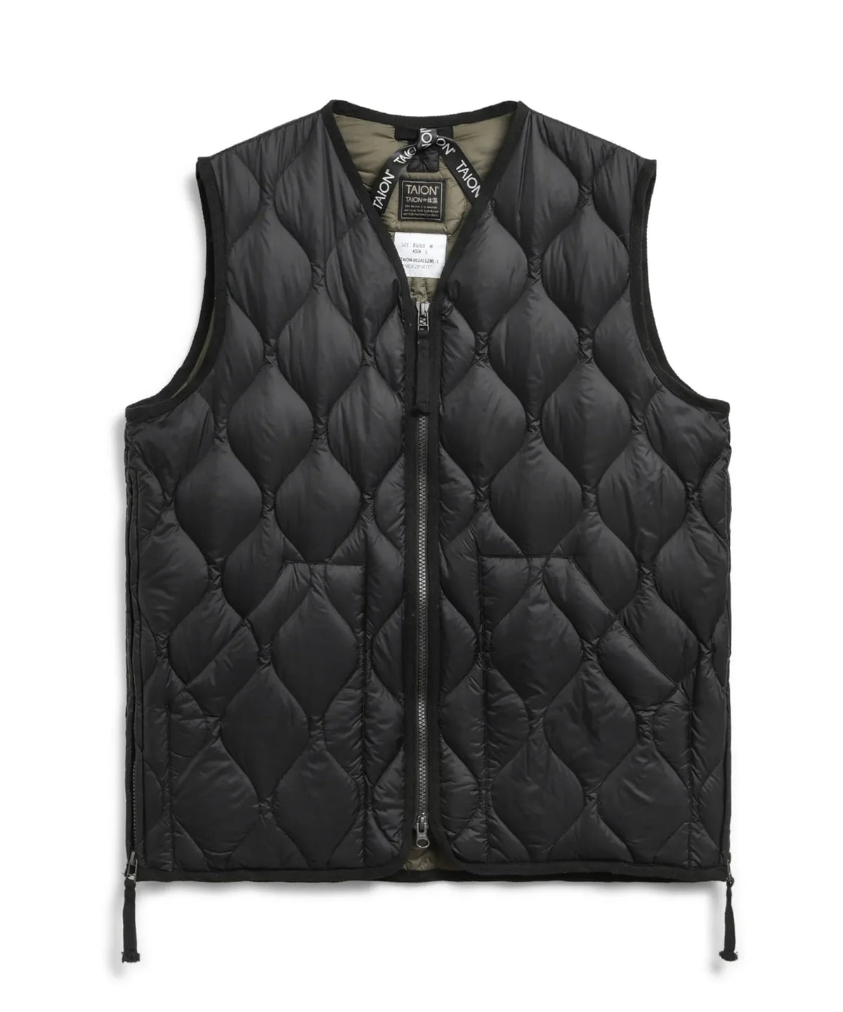 Unisex Military V-Neck W-Zip Down Vest (Soft Shell)