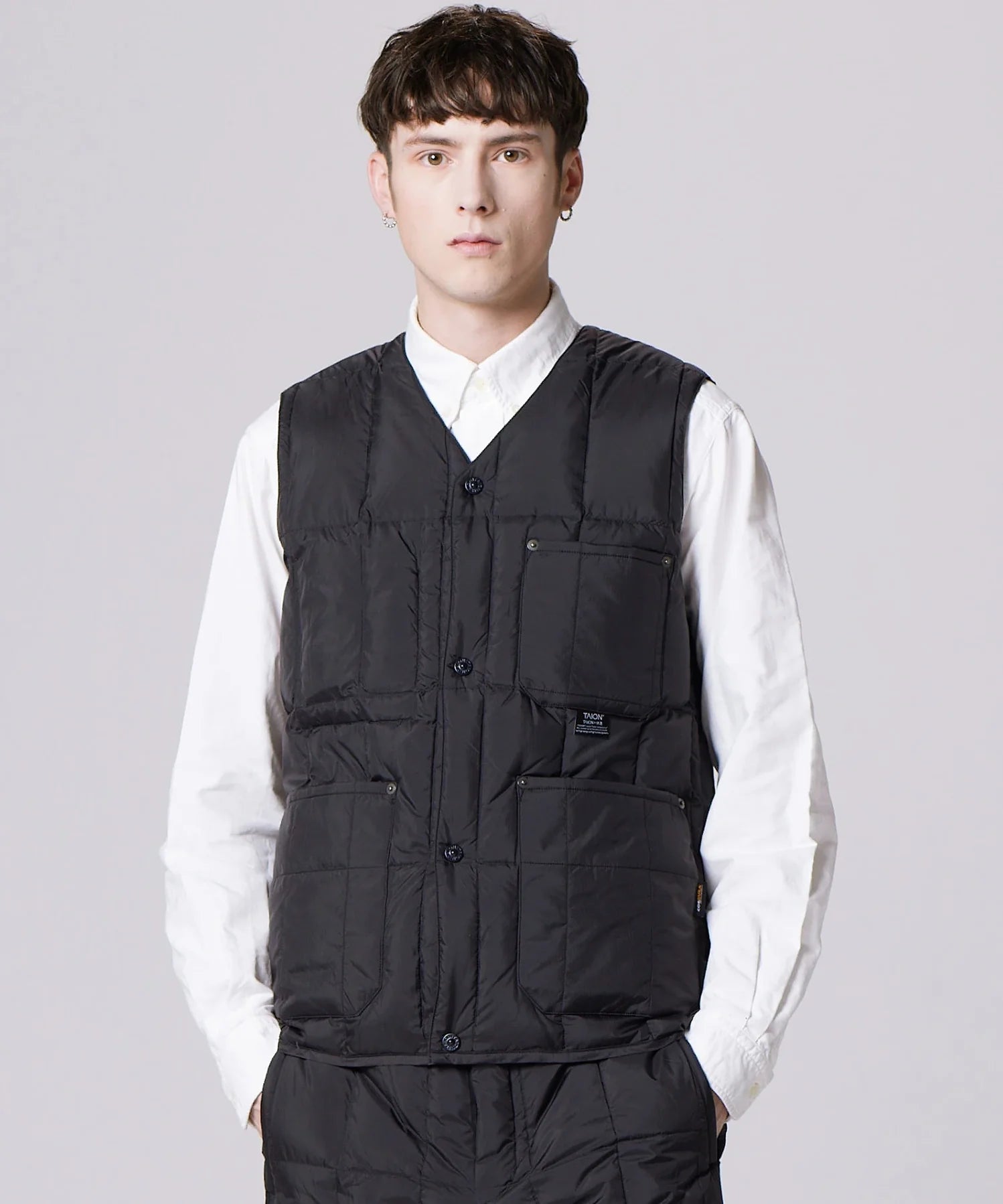 Unisex Work V-Neck Button Down Vest
