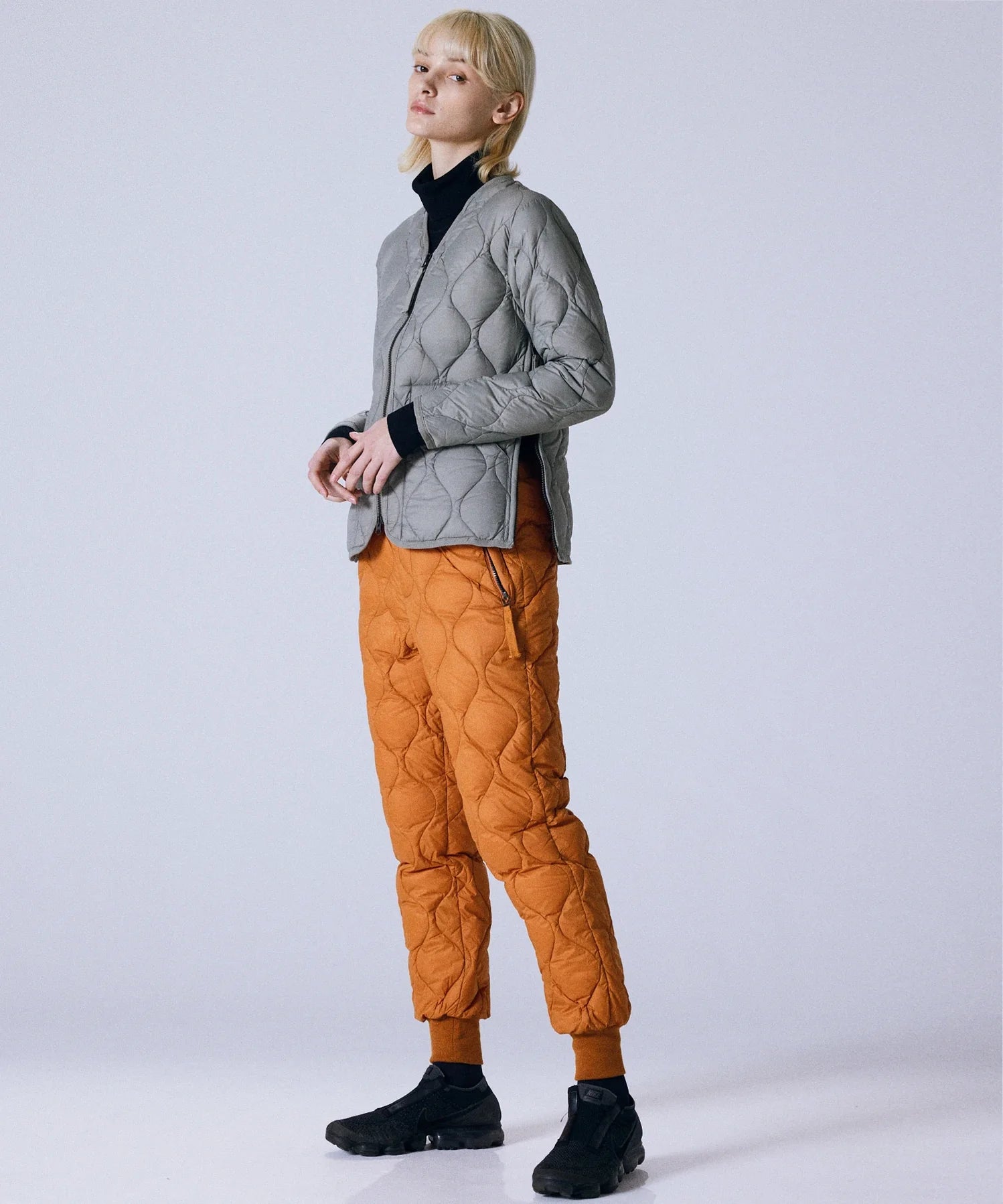 Unisex Military W-Zip V-Neck Down Jacket (Soft Shell)