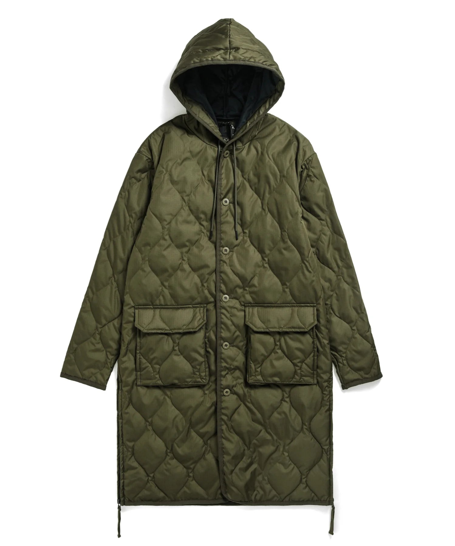 Unisex Military Hood Long Down Coat (Hard Shell)