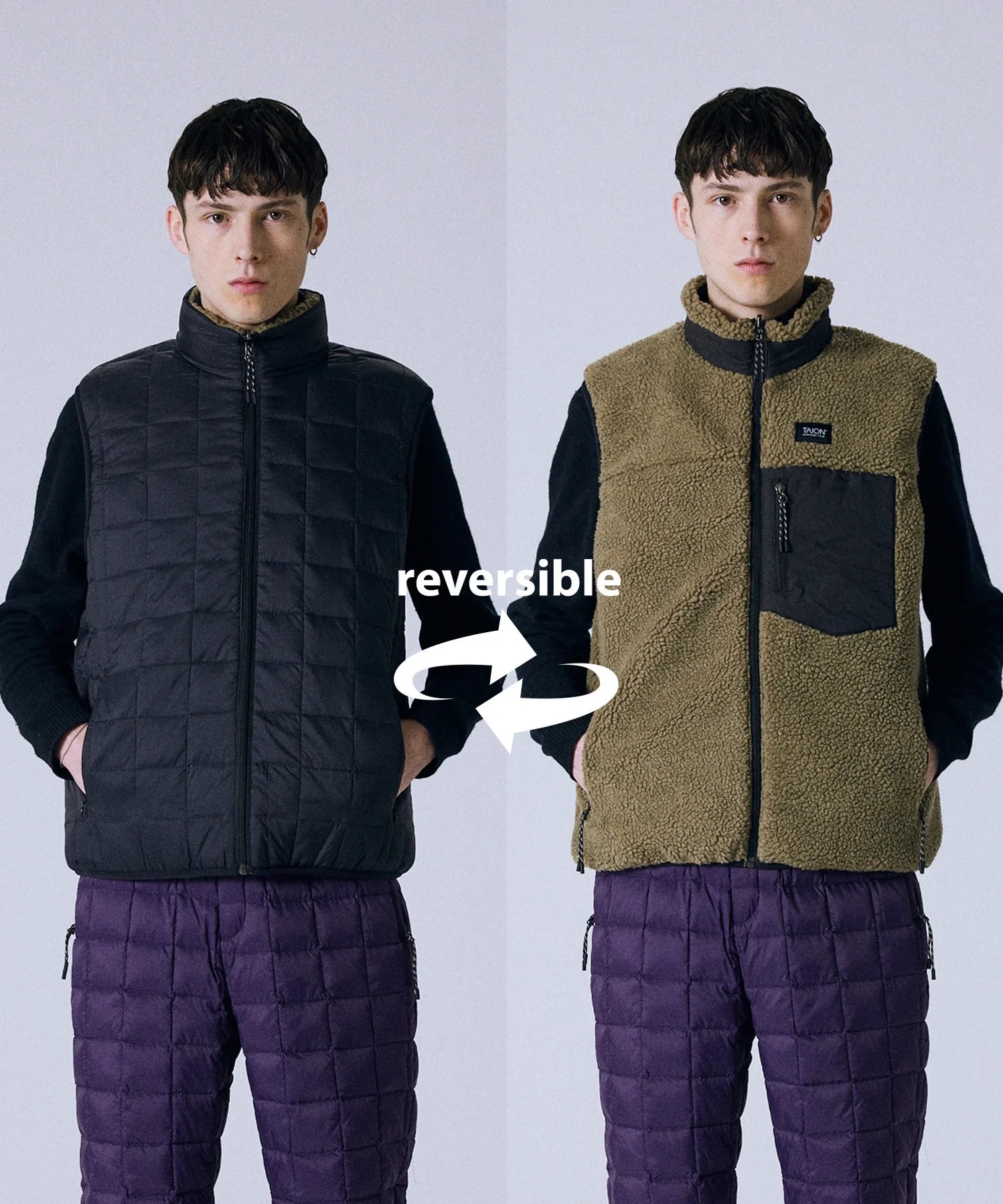 Unisex Mountain Reversible Down x Boa Vest