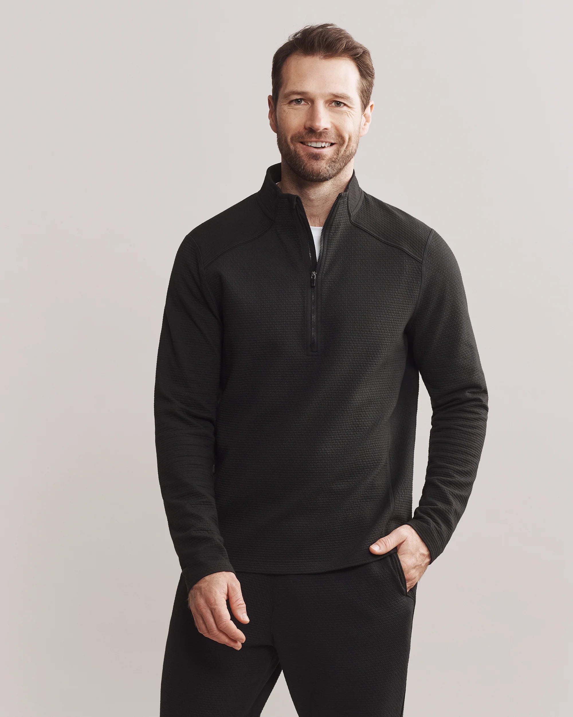 Tribeca Tech 1/2 Zip - Black