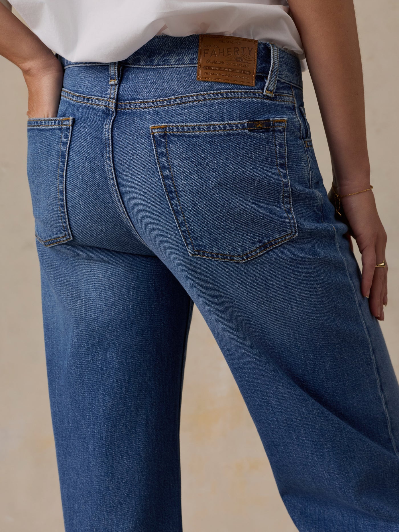 Regenerative Cotton Denim Wide Leg - Coast Bound Wash