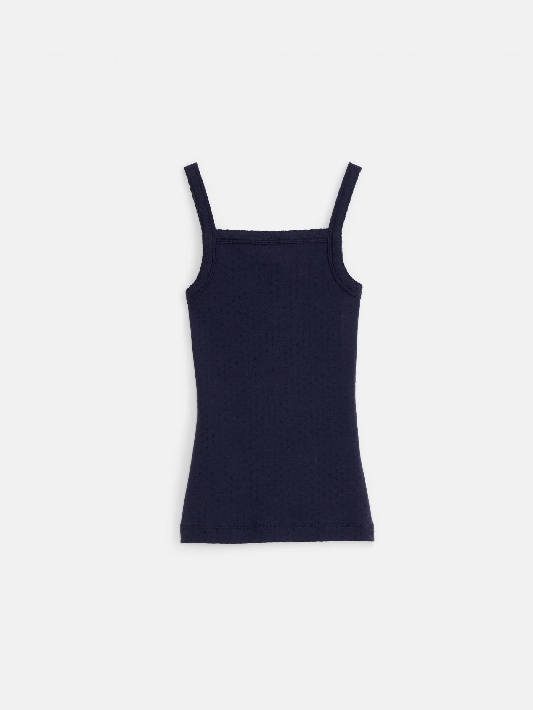 Lara Tank in Pointelle - Evening Blue