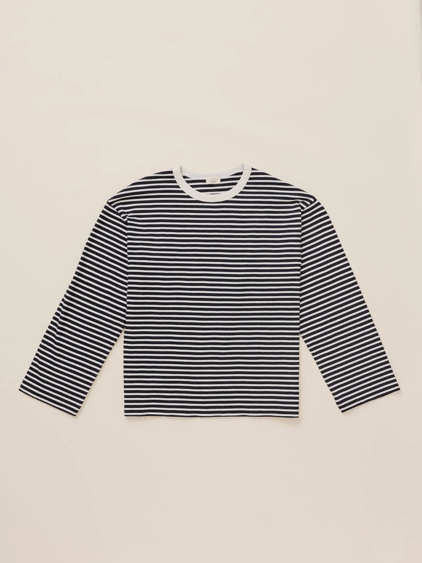 Sunwashed Long-Sleeve Retro Tee - Inkwell Stripe