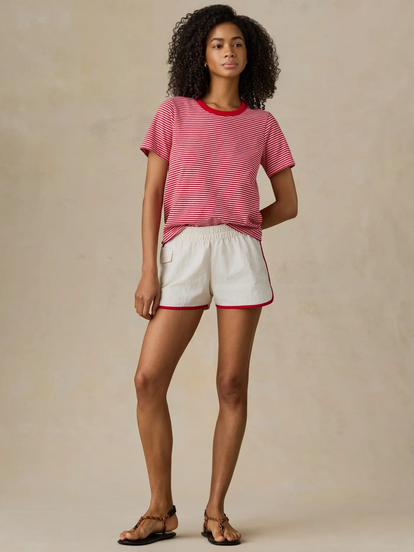 Sunwashed Regenerative Tee - Fuchsia Stripe
