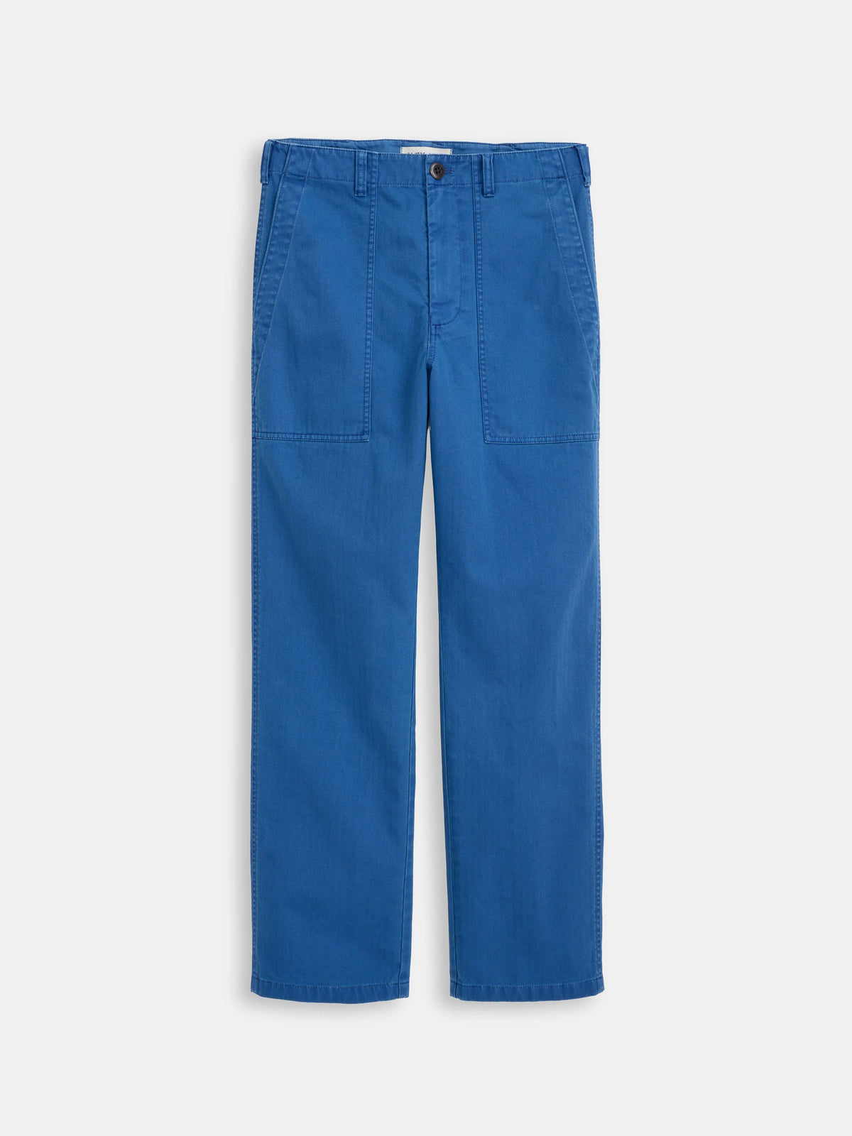 Neil Pant in Herringbone - Washed Cobalt