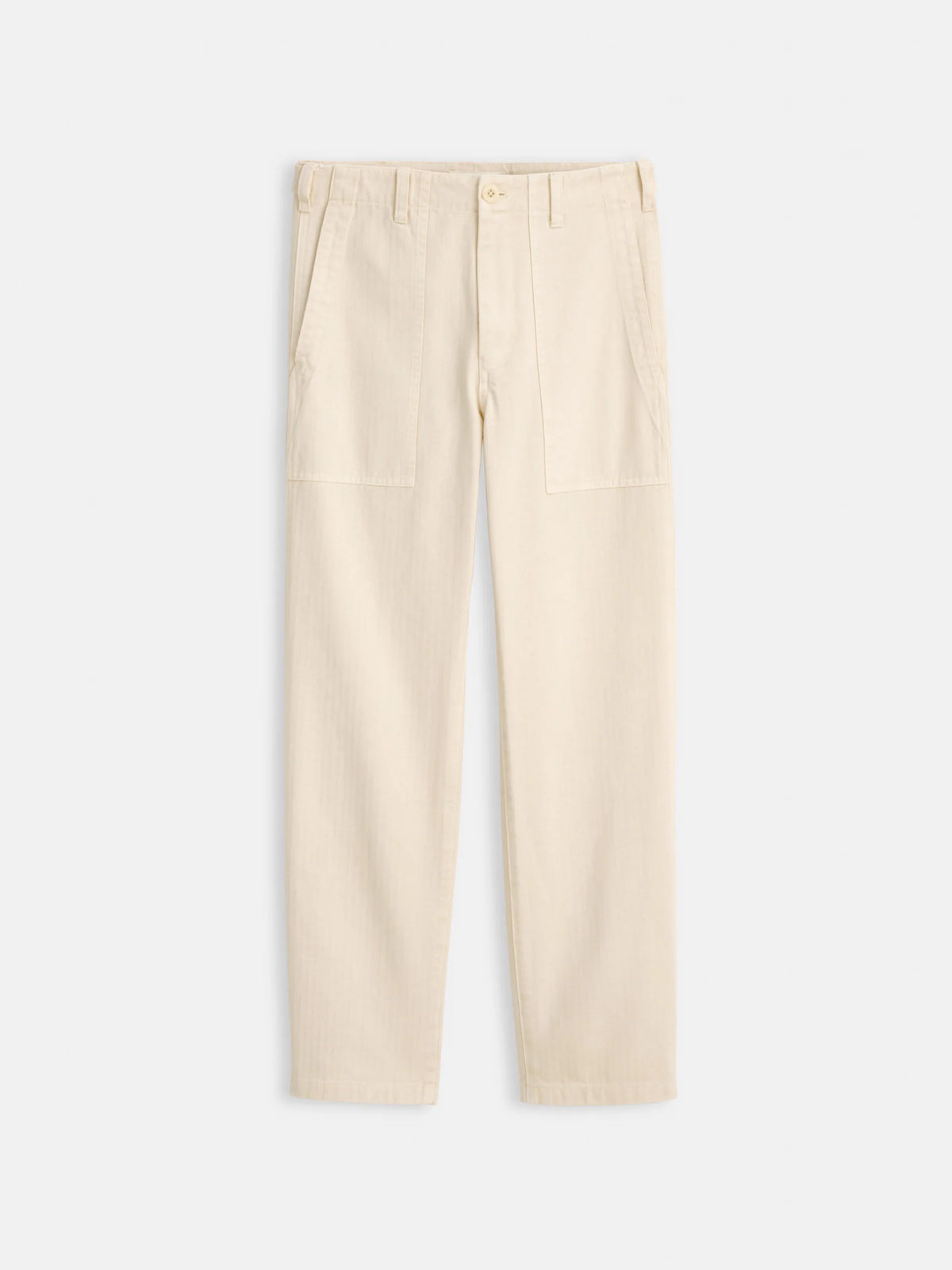 Neil Pant in Herringbone - Ecru
