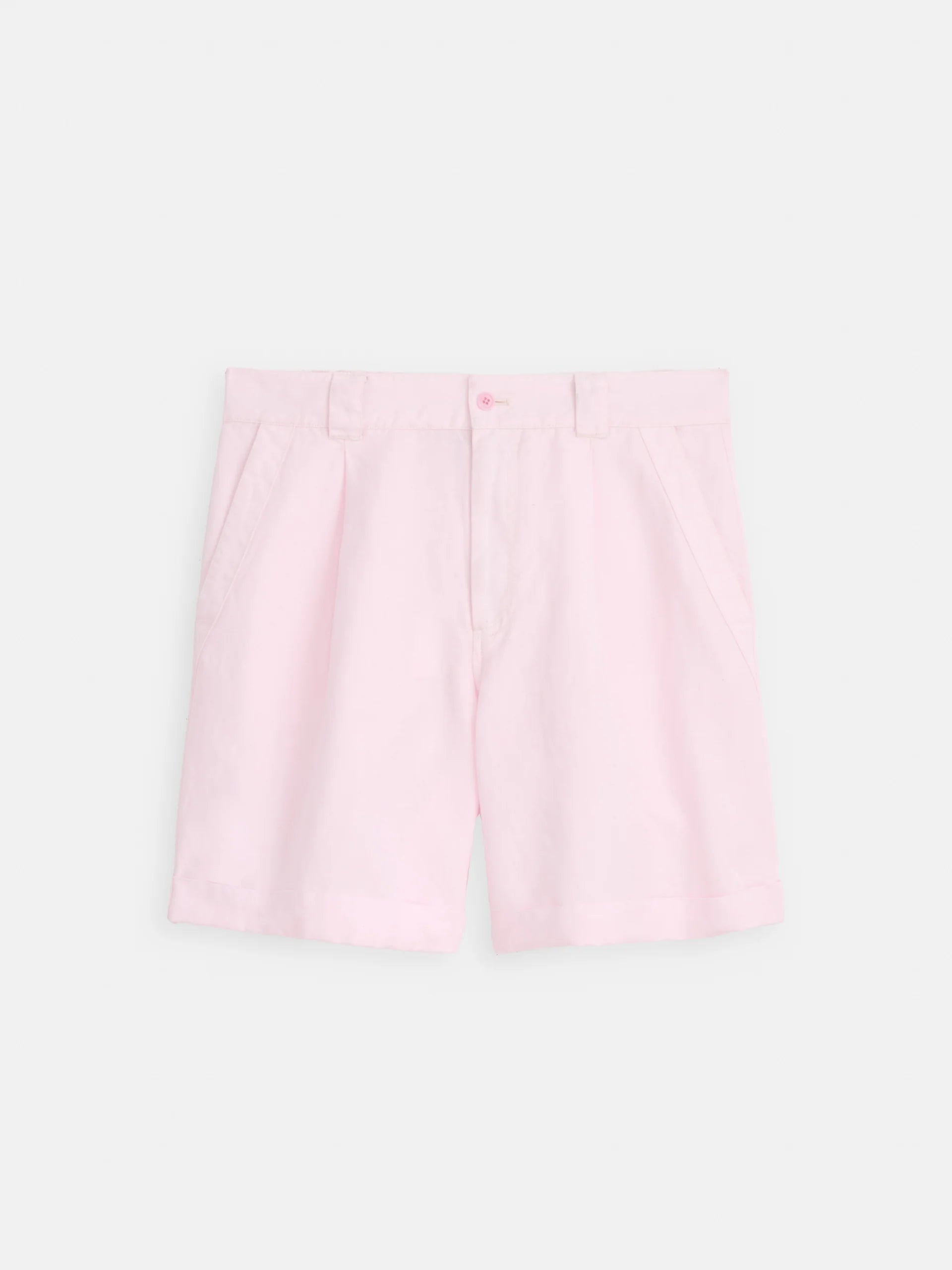 Lucie Short in Linen Cotton - Light Pink