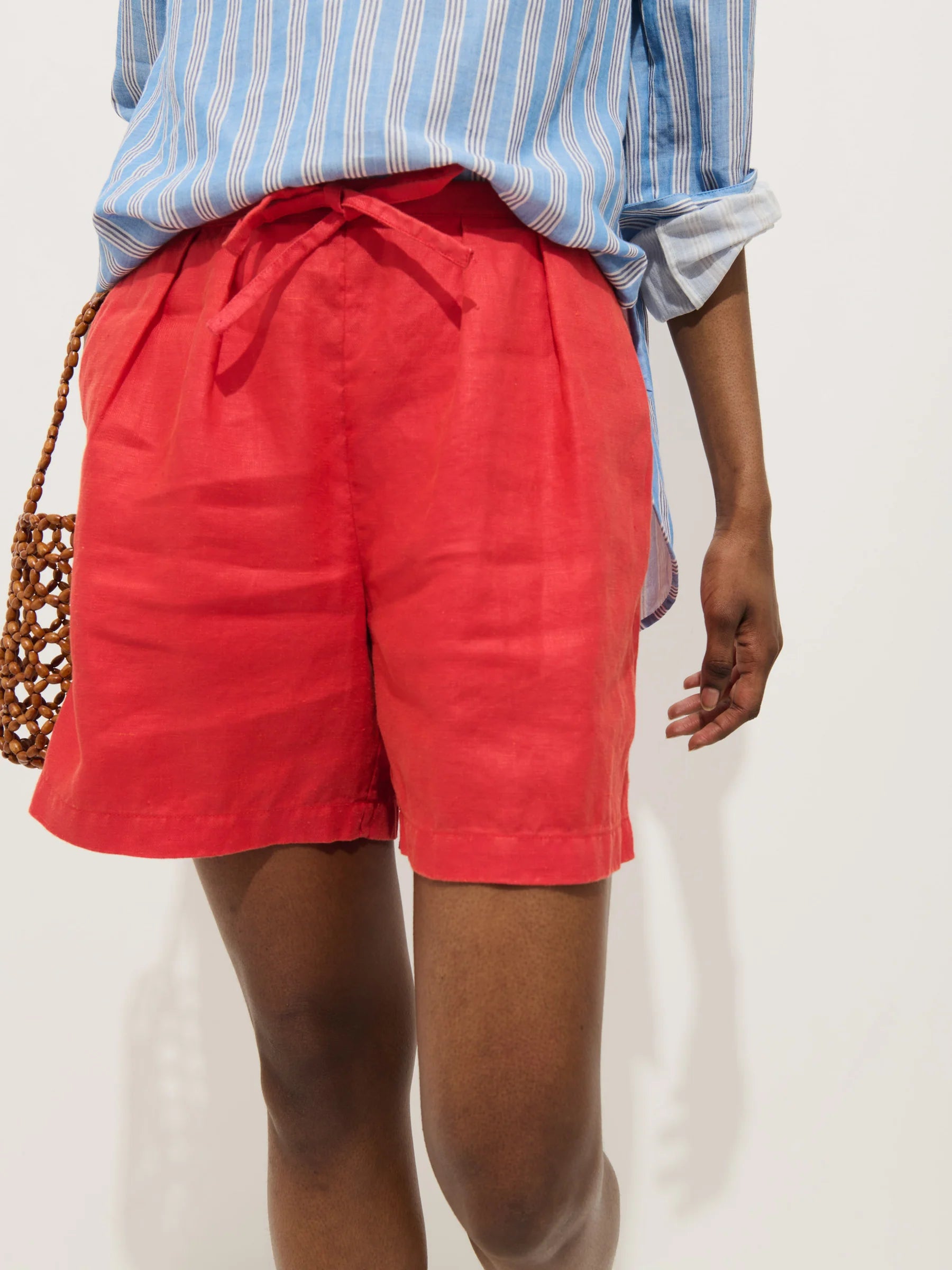 Hudson Short in Linen - Chili