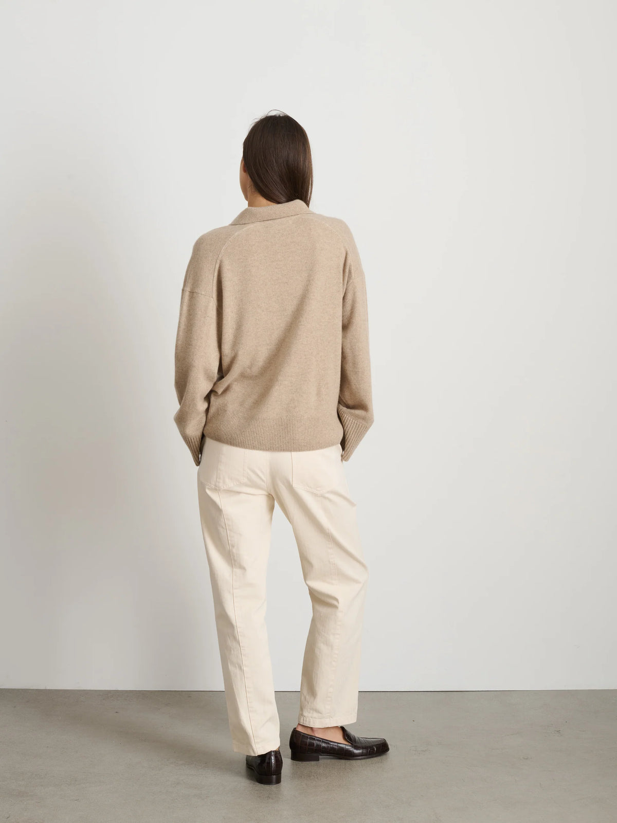 Neil Pant in Herringbone - Ecru