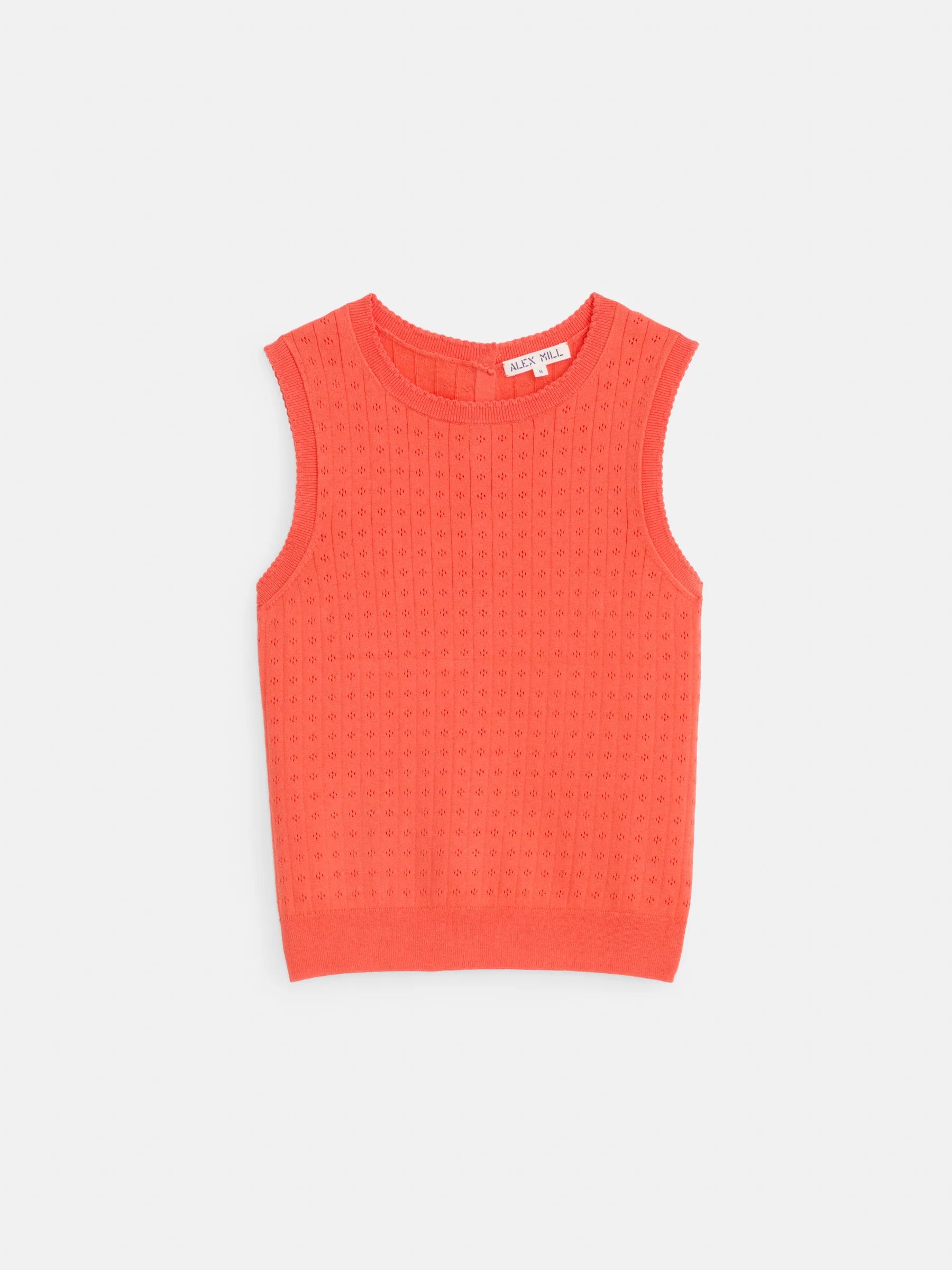 Odette Sweater Tank In Cotton Cashmere - Coral