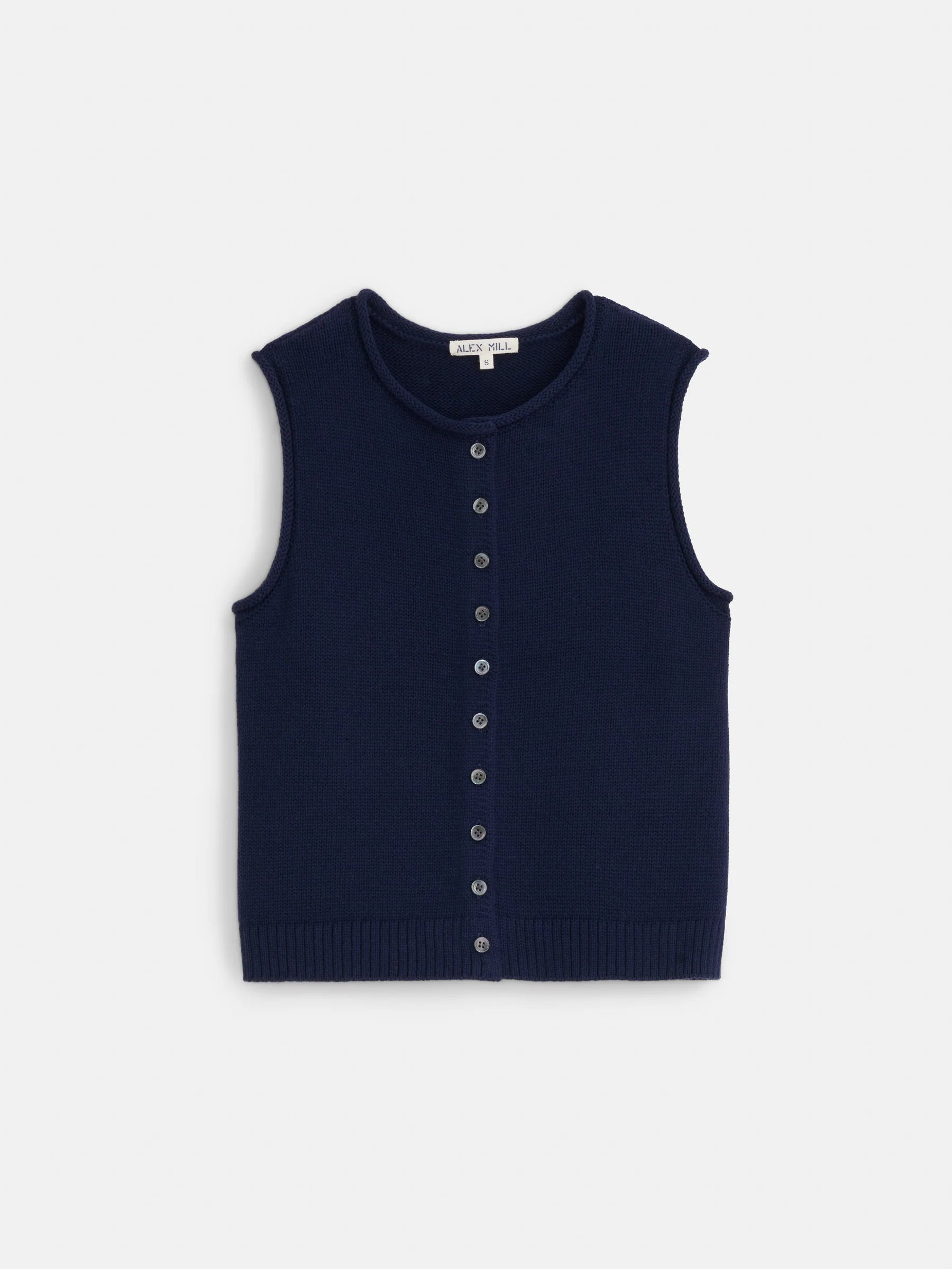 Taylor Vest in Cotton - Navy Night