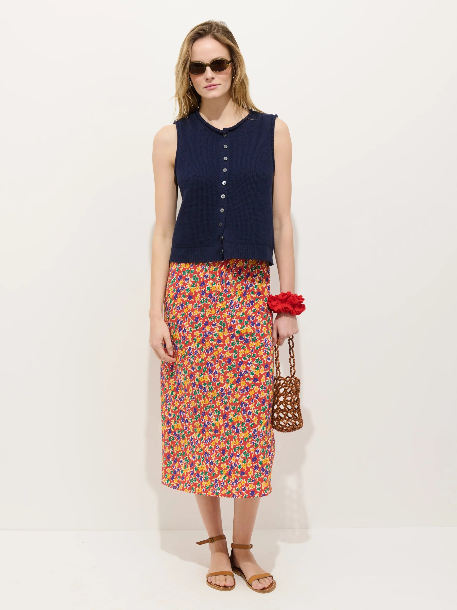 Taylor Vest in Cotton - Navy Night