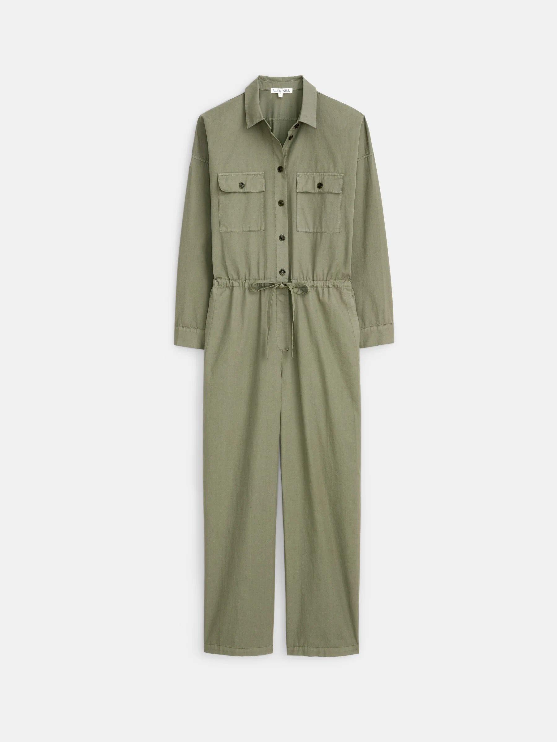 Delancey Jumpsuit in Summer Twill - Vintage Olive
