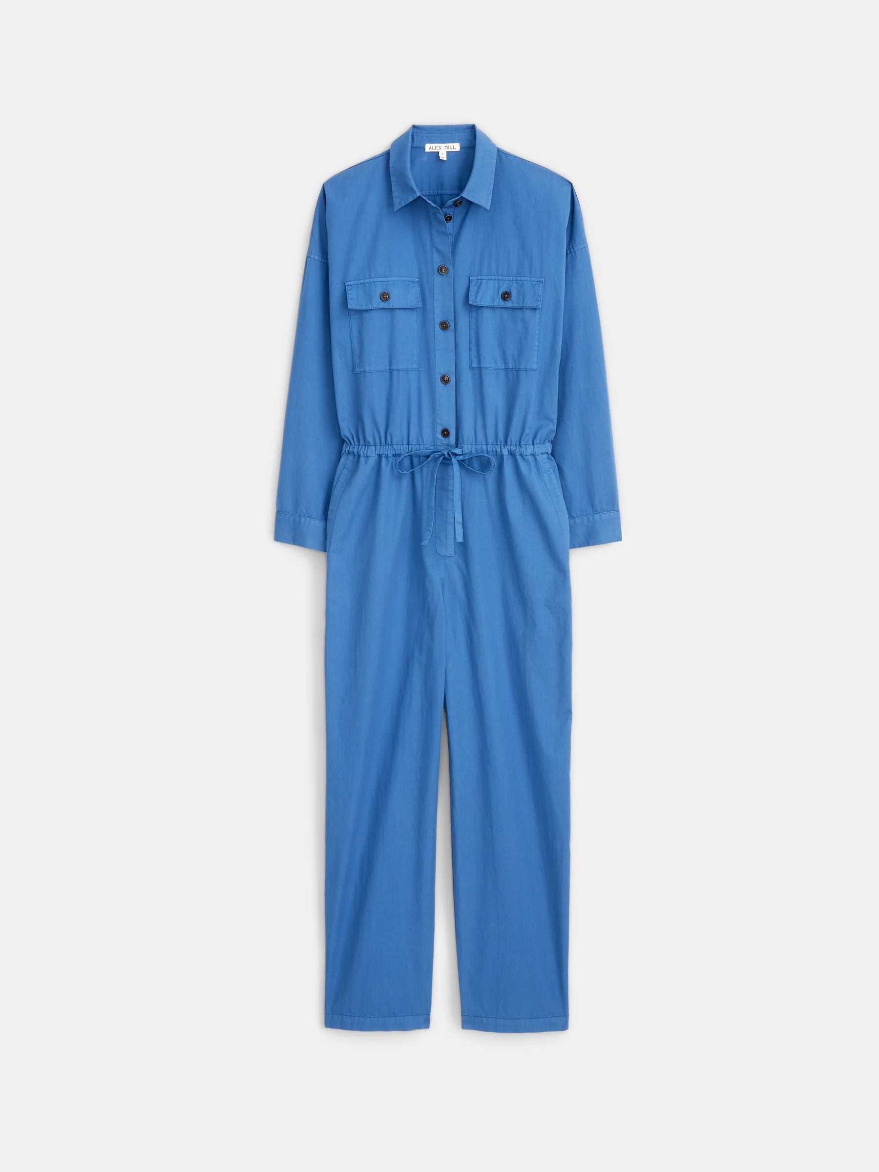Ricard Jumpsuit in Summer Twill - Washed Cobalt