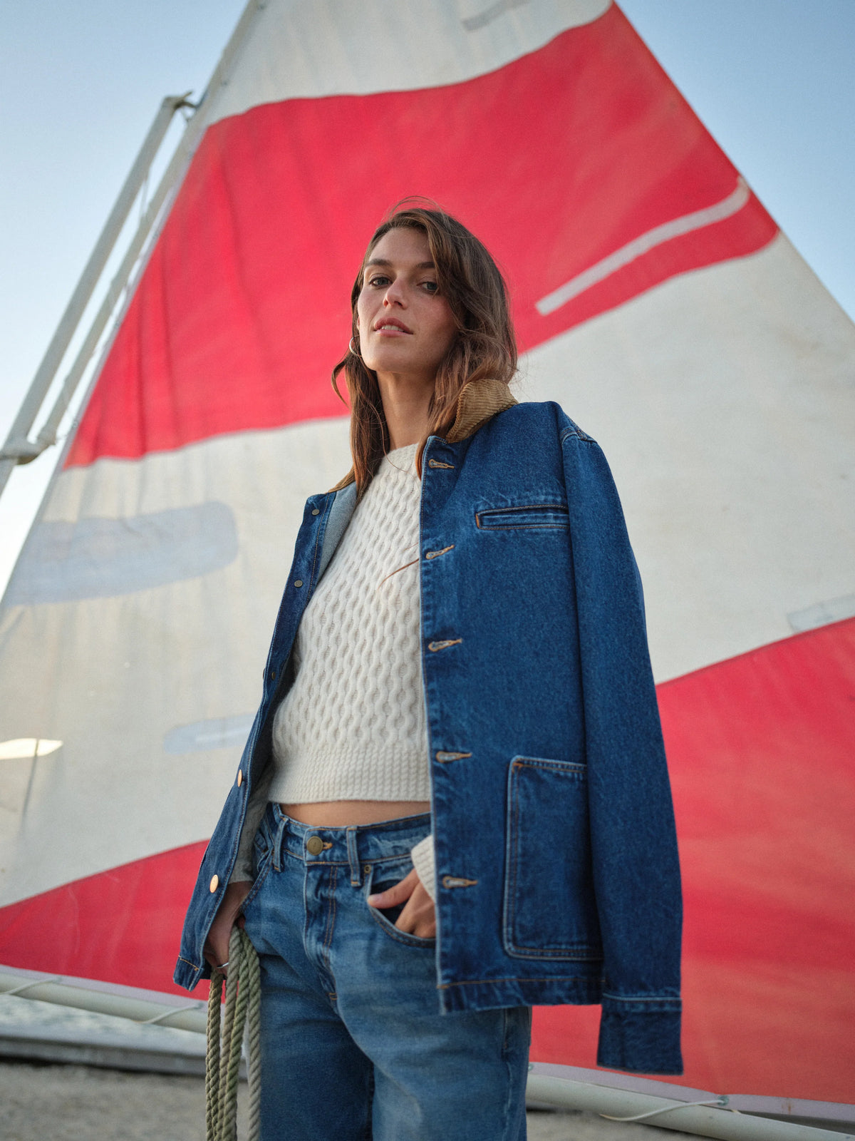 Drew Jacket in Japanese Denim - True Blue