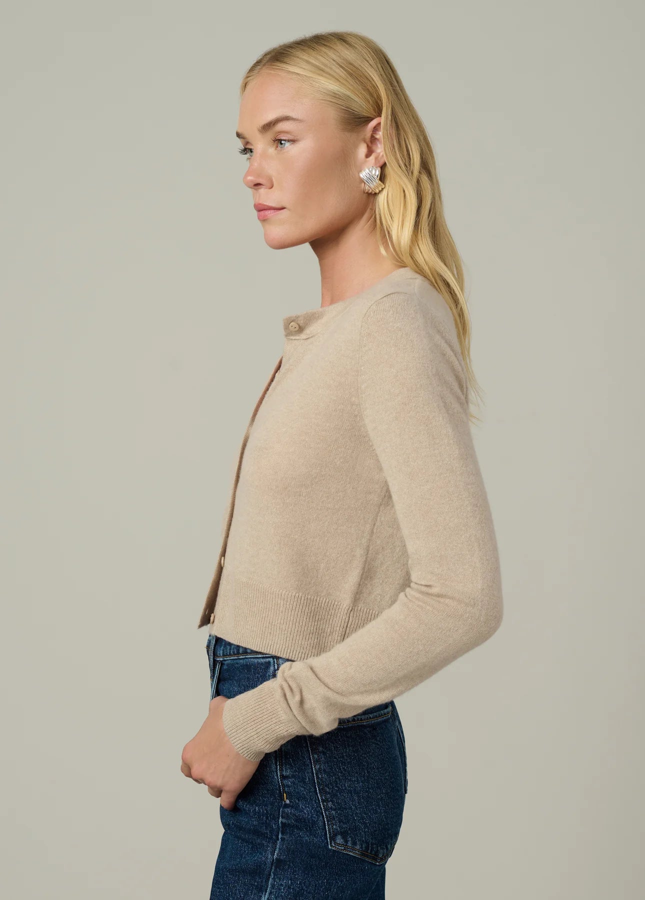 The Dani Cashmere Cardigan - Oatmeal
