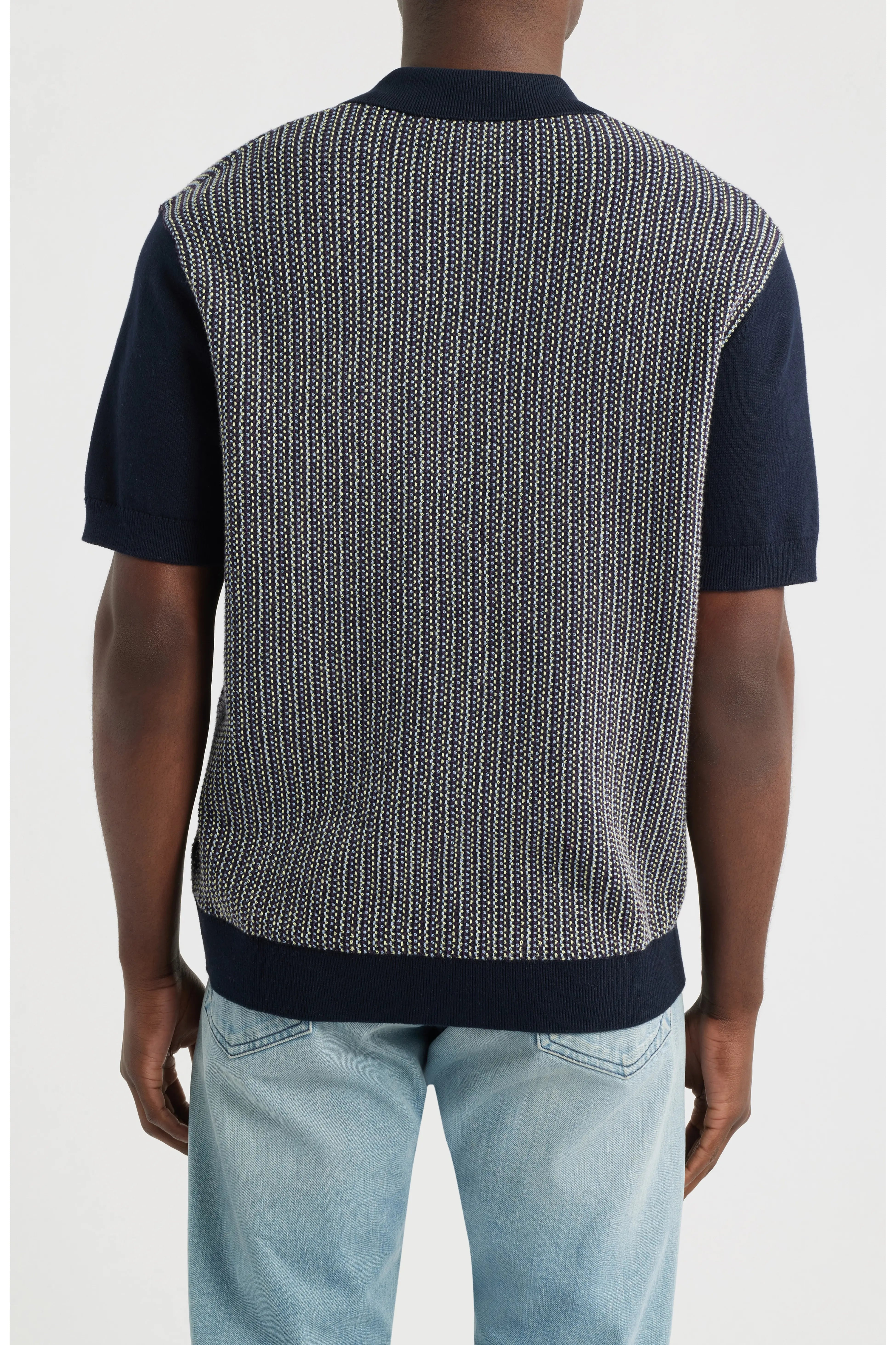 Turin Polo - Multi Stripe - Navy