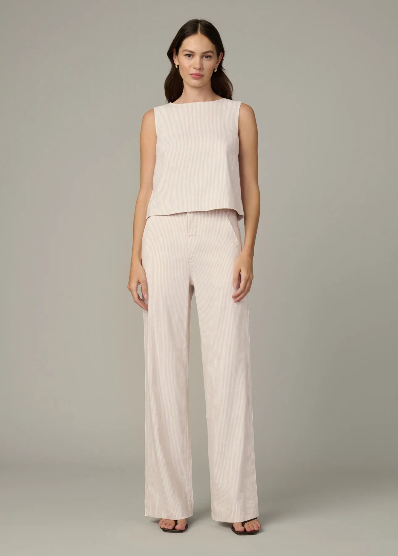 The Boat Neck Shell - Micro Stripe