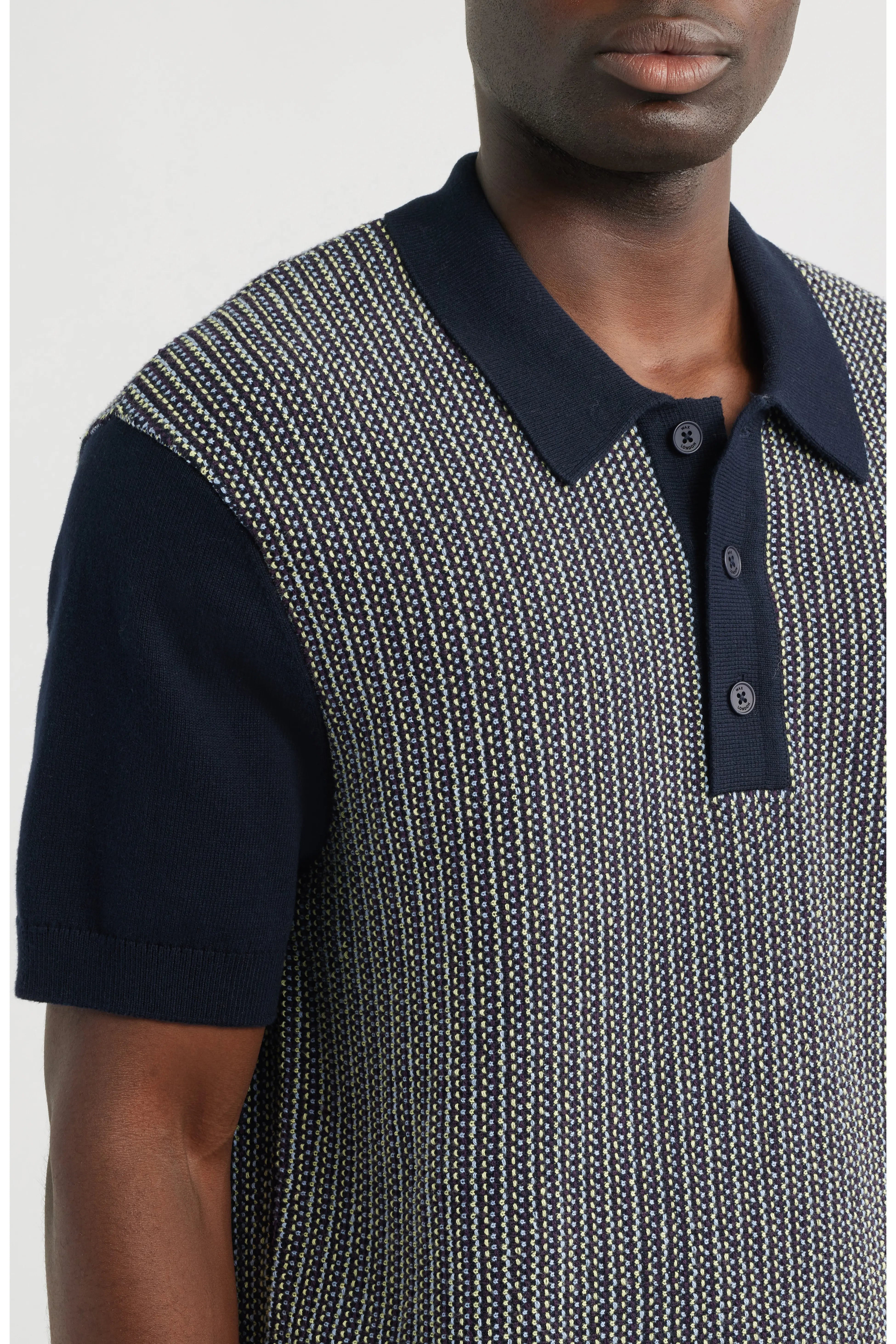 Turin Polo - Multi Stripe - Navy