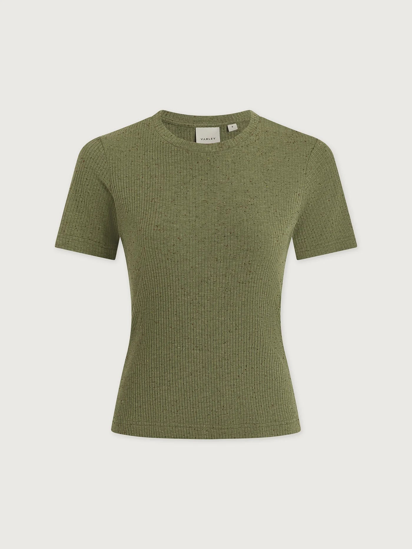 Katrina Fitted Tee - Olivine Fleck