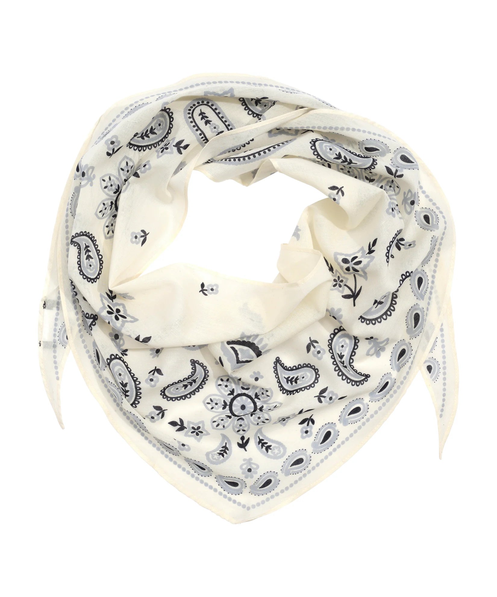 Bandana Triangle Scarf - Cream
