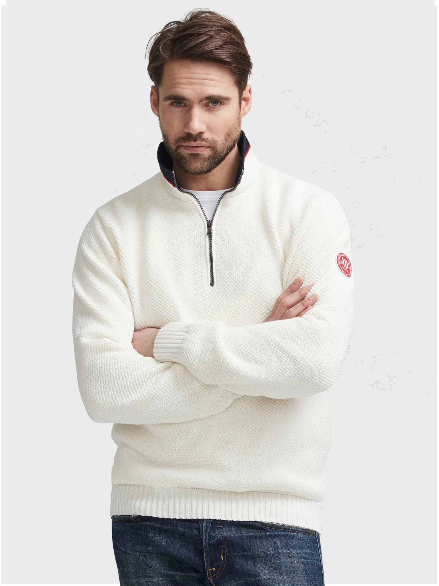 Classic Windproof Sweater - Off White