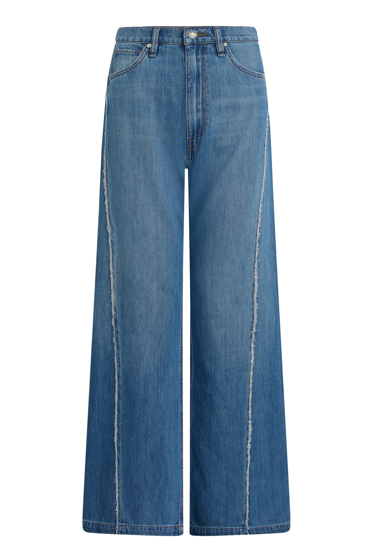 Jodie Loose Fit Wide Leg with Frayed Seams - Unravel