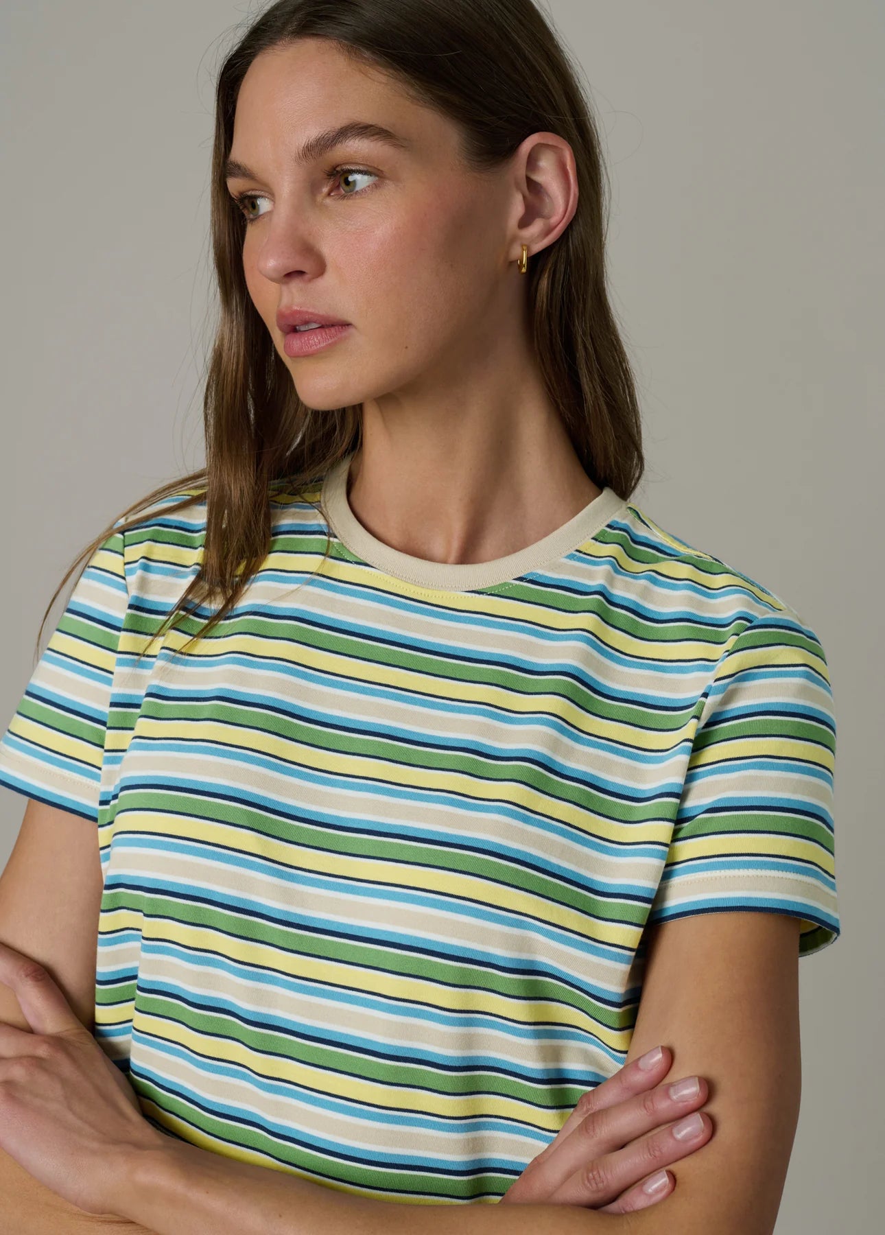 The Easy Tee - Citrus Multi Stripe