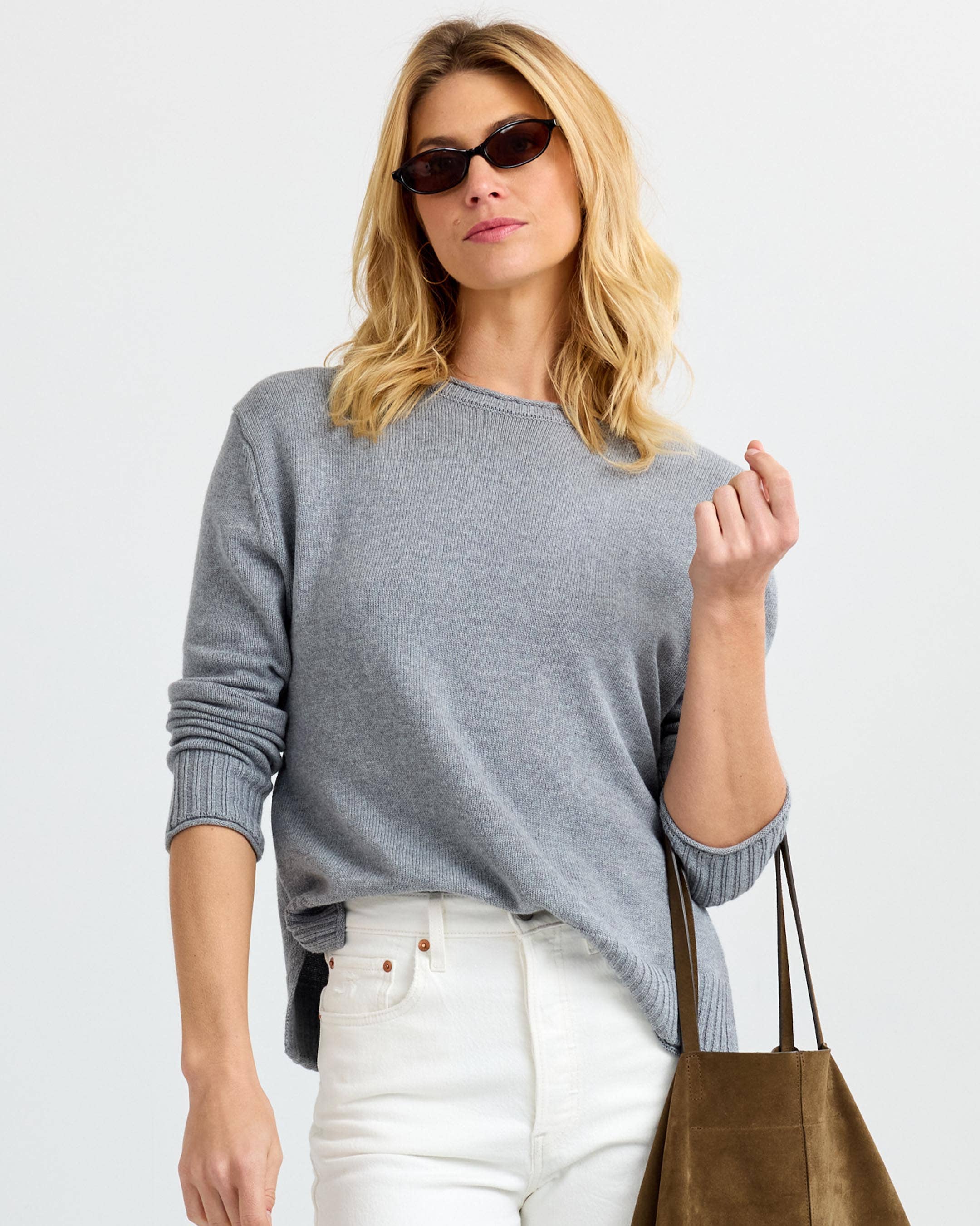 Everyday Cotton Crew - Stone