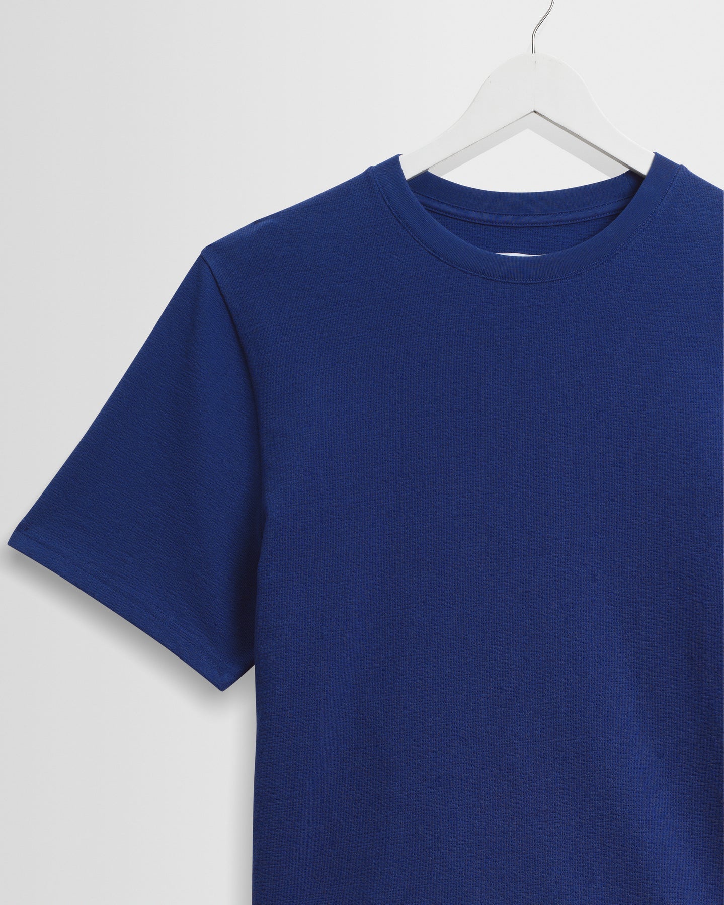 Dean Textured Organic Cotton T-Shirt - Cobalt