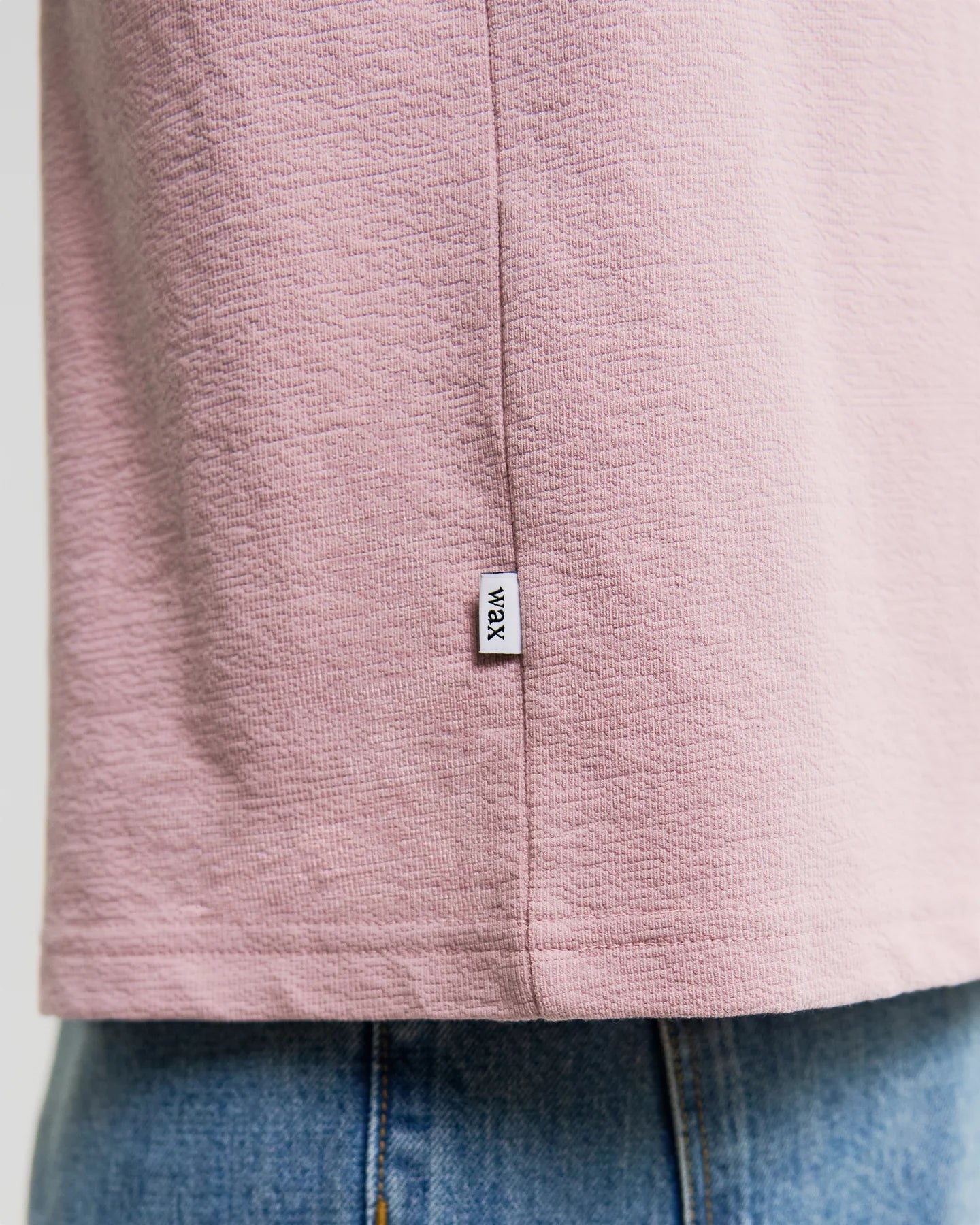 Dean Textured Organic Cotton T-Shirt - Dusty Pink