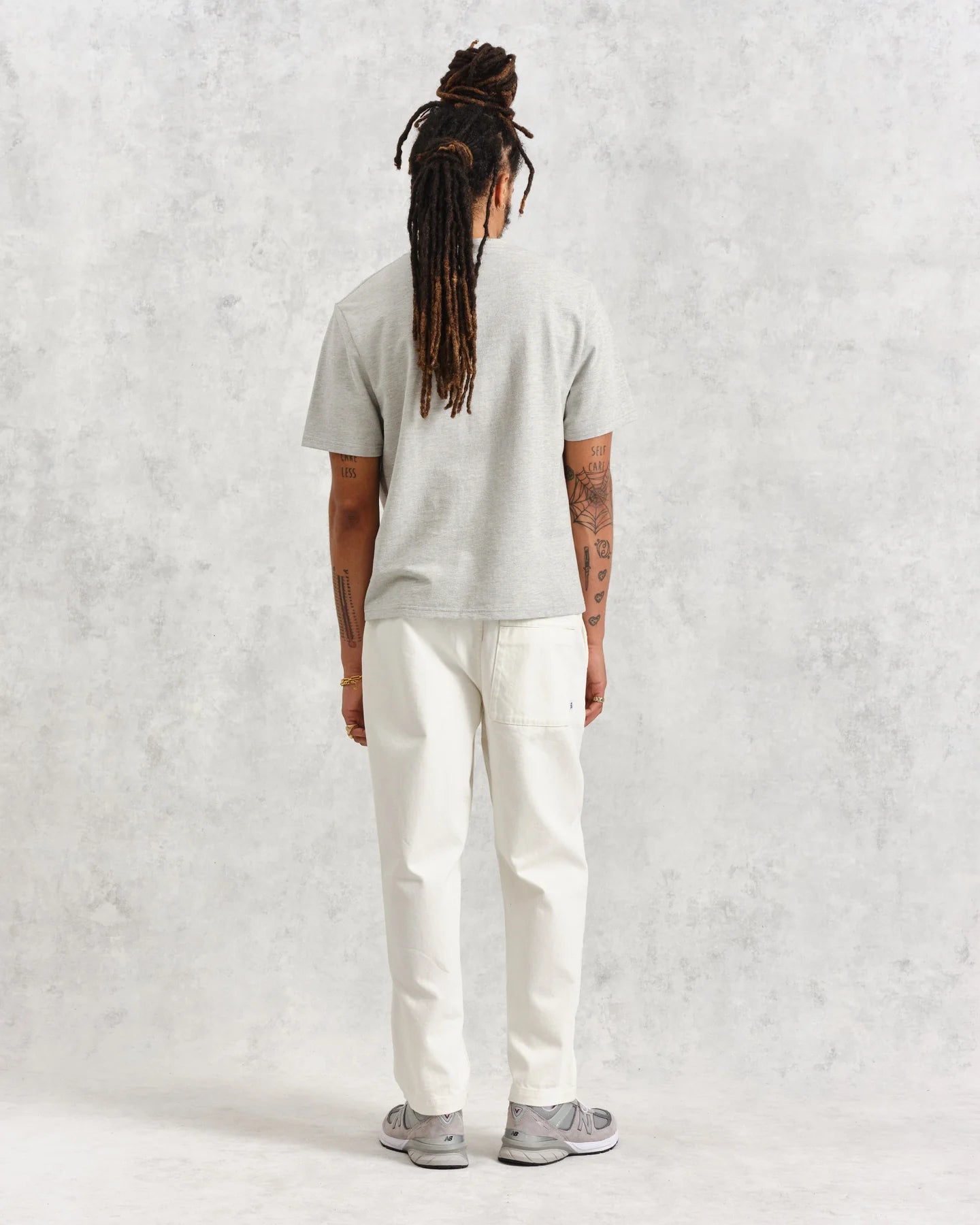 Dean Textured Organic Cotton T-Shirt - Grey Marl