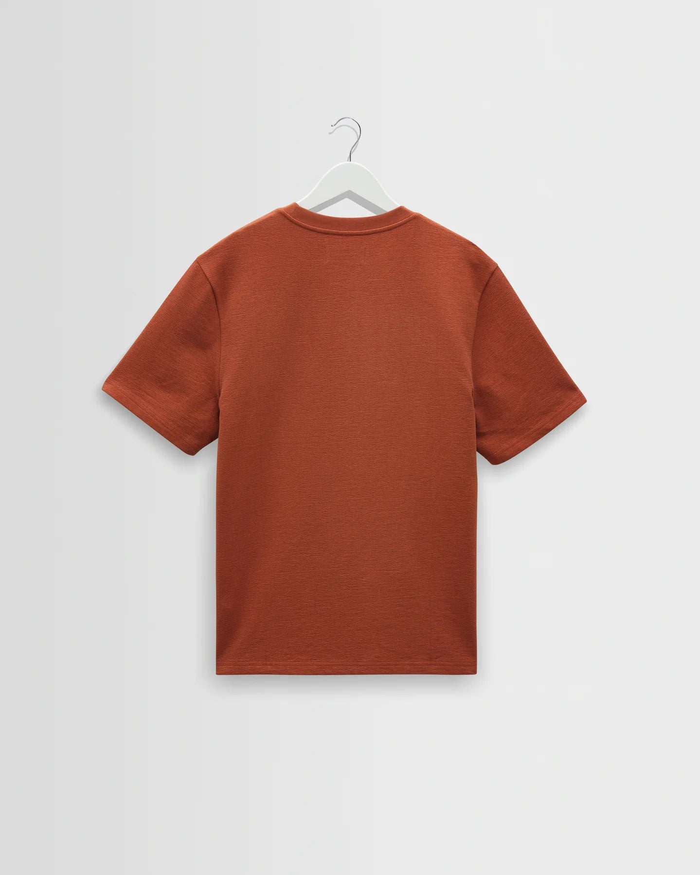 Dean Textured Organic Cotton T-Shirt - Rust