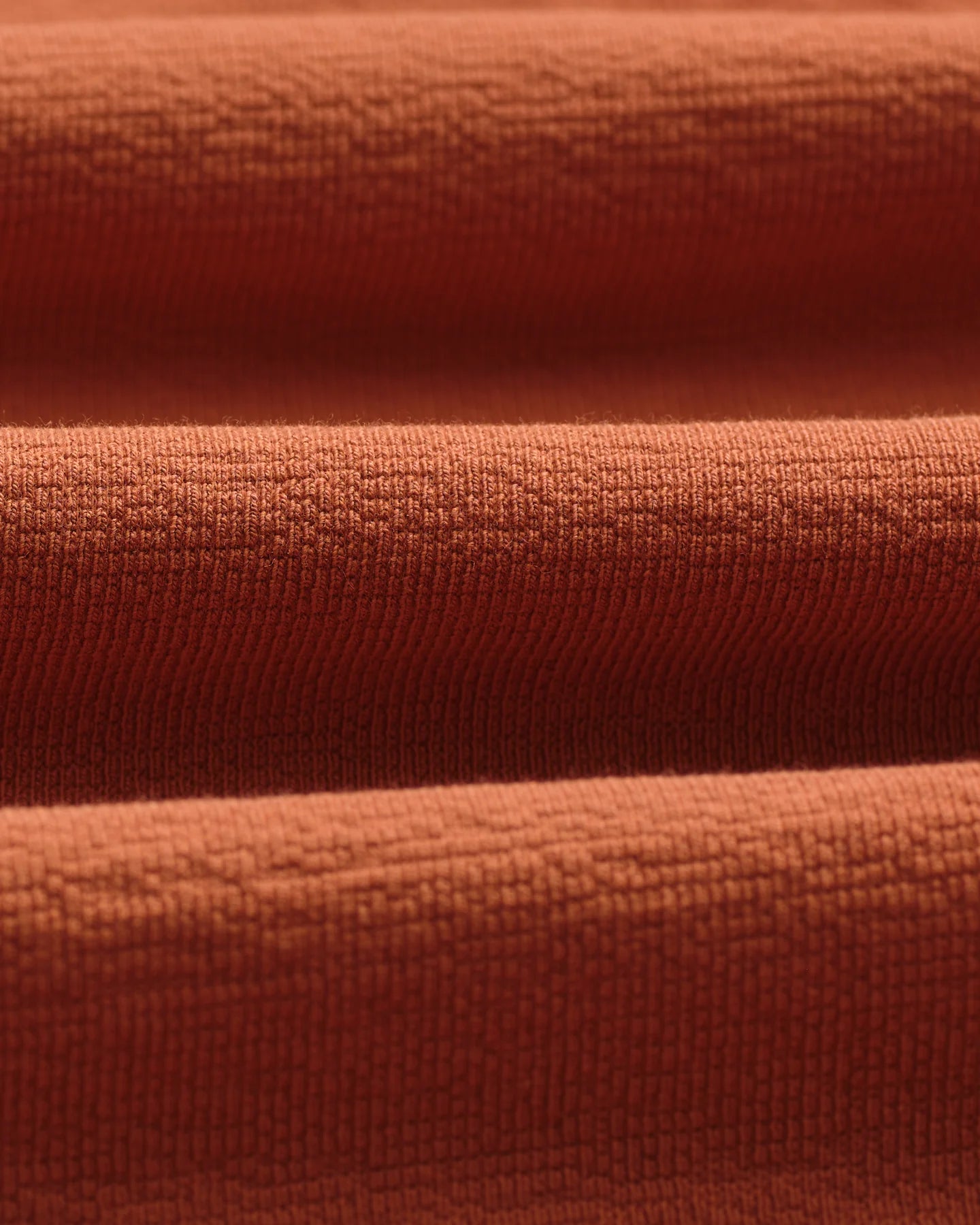 Dean Textured Organic Cotton T-Shirt - Rust