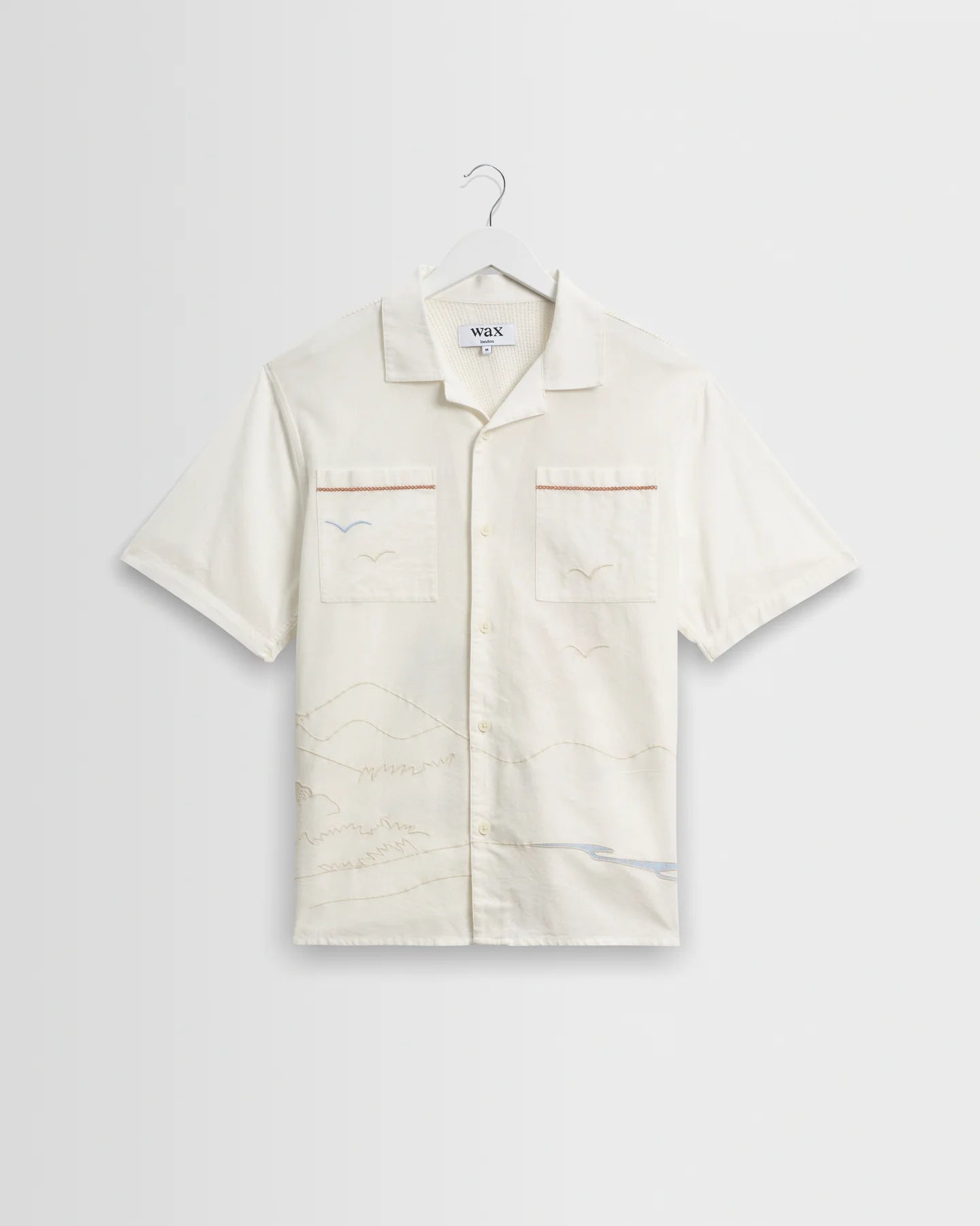 Didcot Summer Applique Short-Sleeve Shirt - Ecru