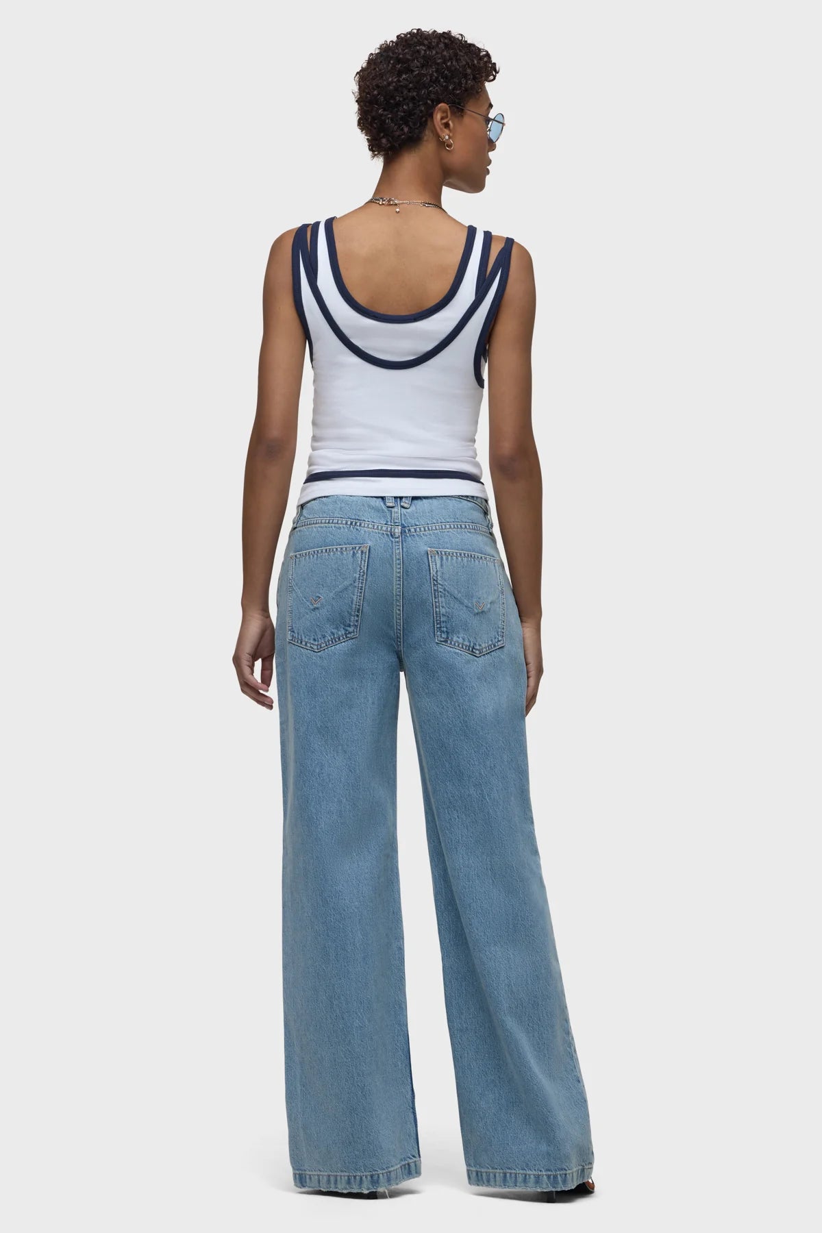 Rylee Low-Rise Loose Pant with Patch - Double Take