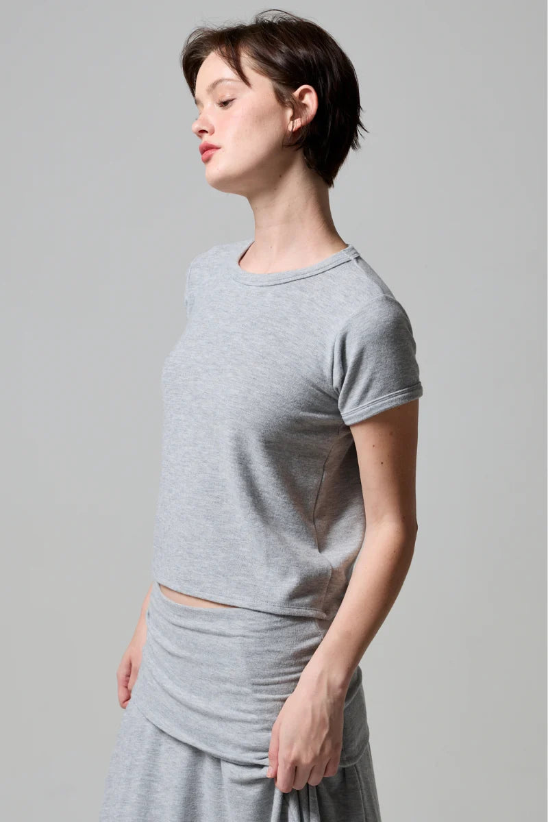 Romi Ringer Tee - Heather Gray