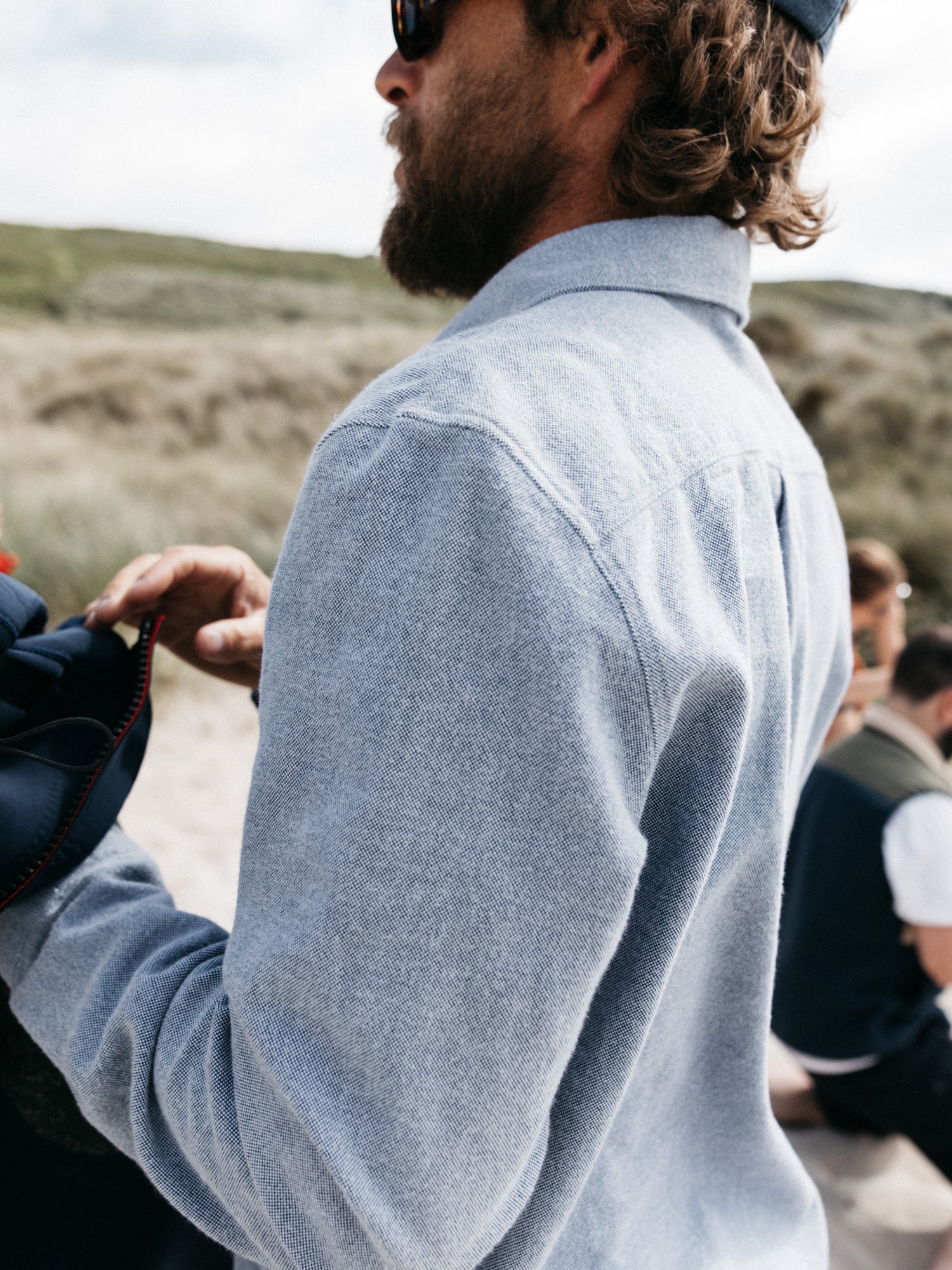 Men's Gylly Shirt - Indigo Dobby