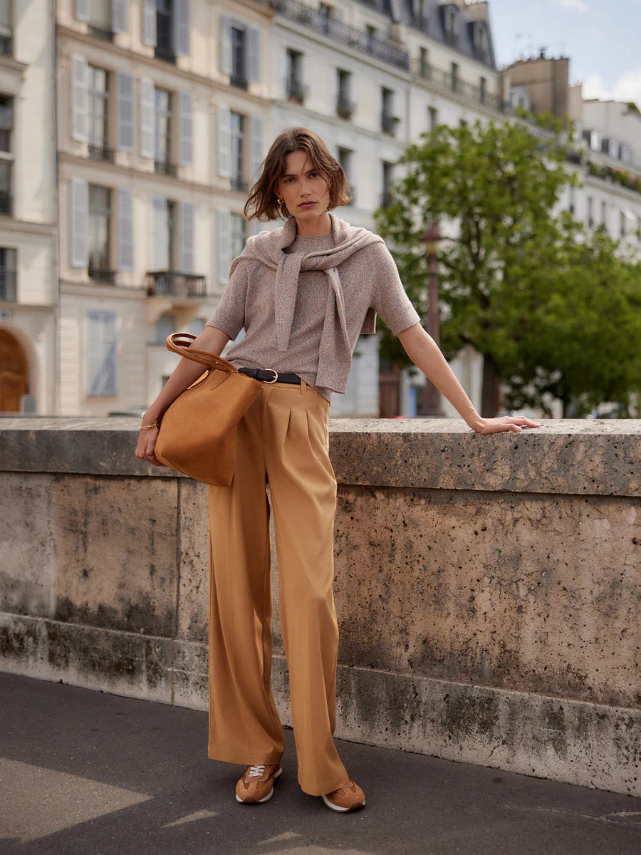 Jayla Wide Leg Trouser - Apple Cinnamon