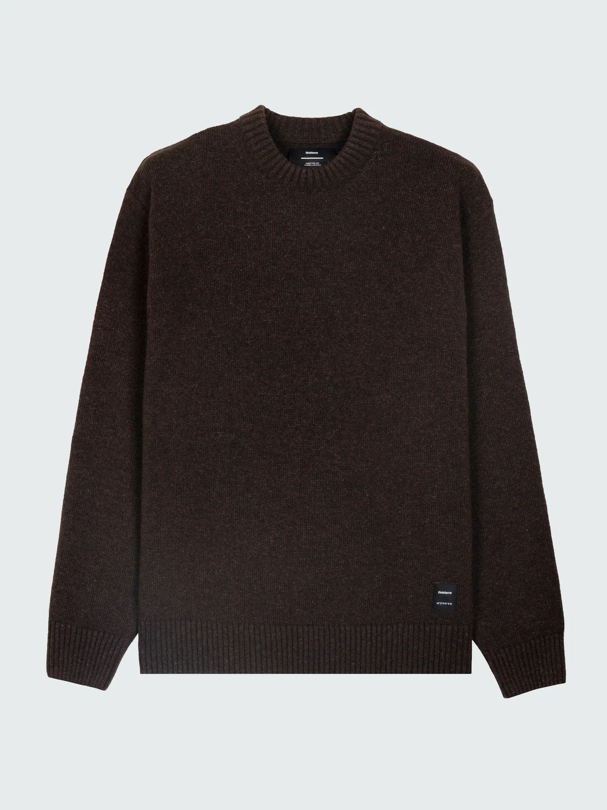 Escall Crew Neck Knit Sweater - Coffee Brown